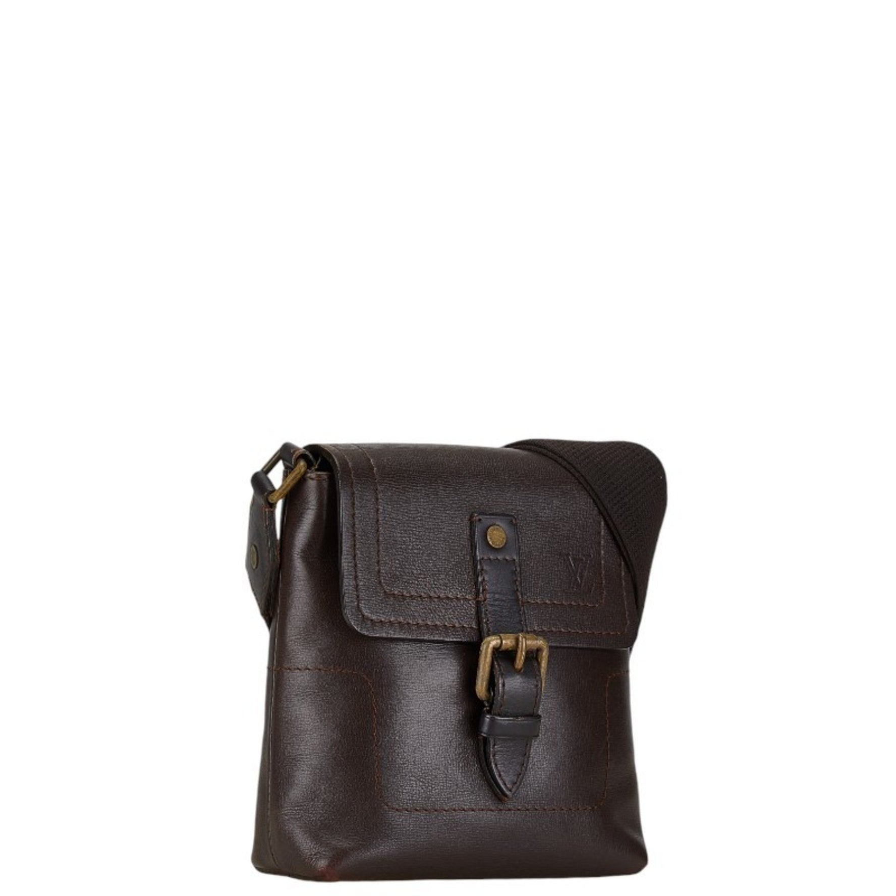 Louis Vuitton Utah Yuma Shoulder Bag Cafe Brown Leather