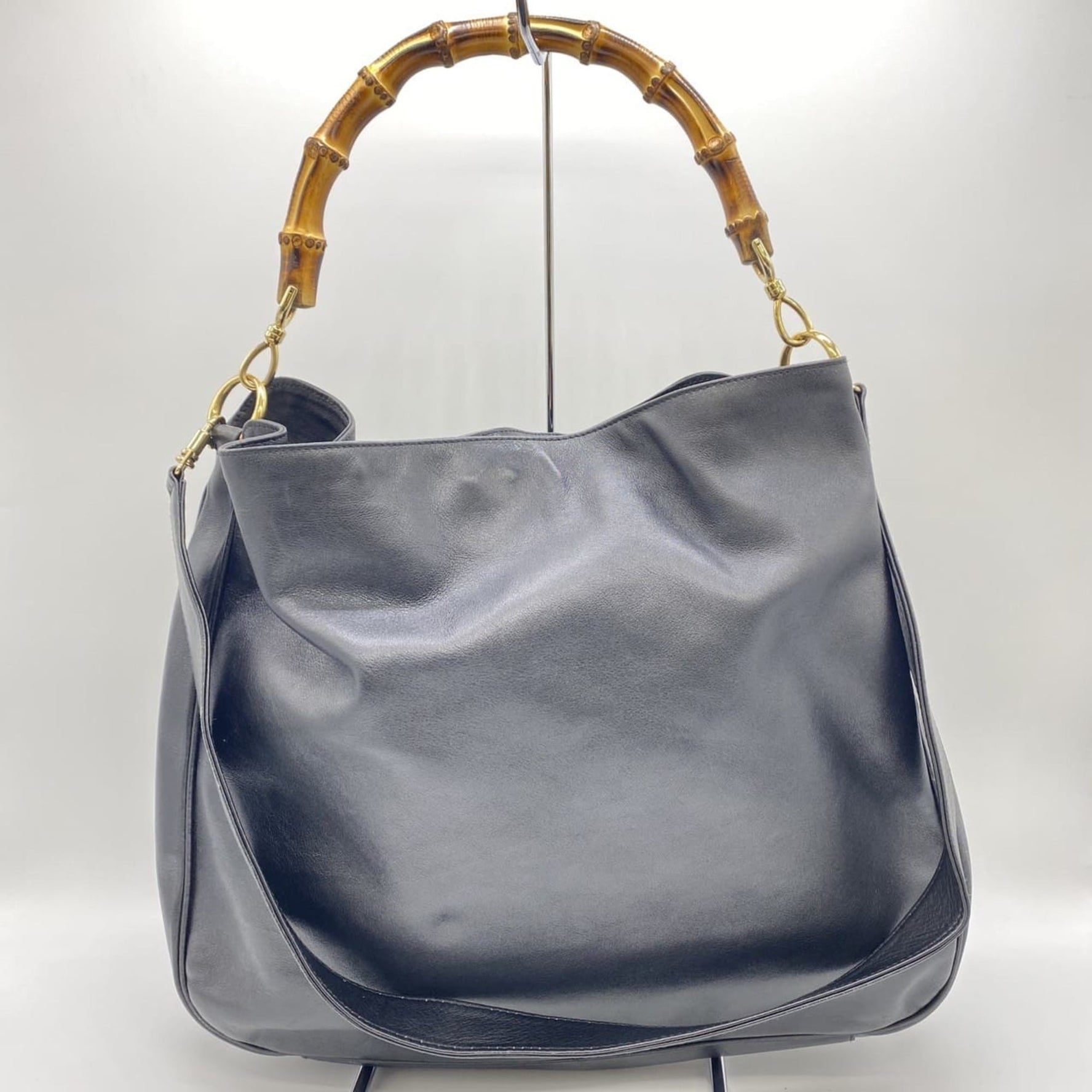 GUCCI handbag/shoulder bag, bamboo leather, old