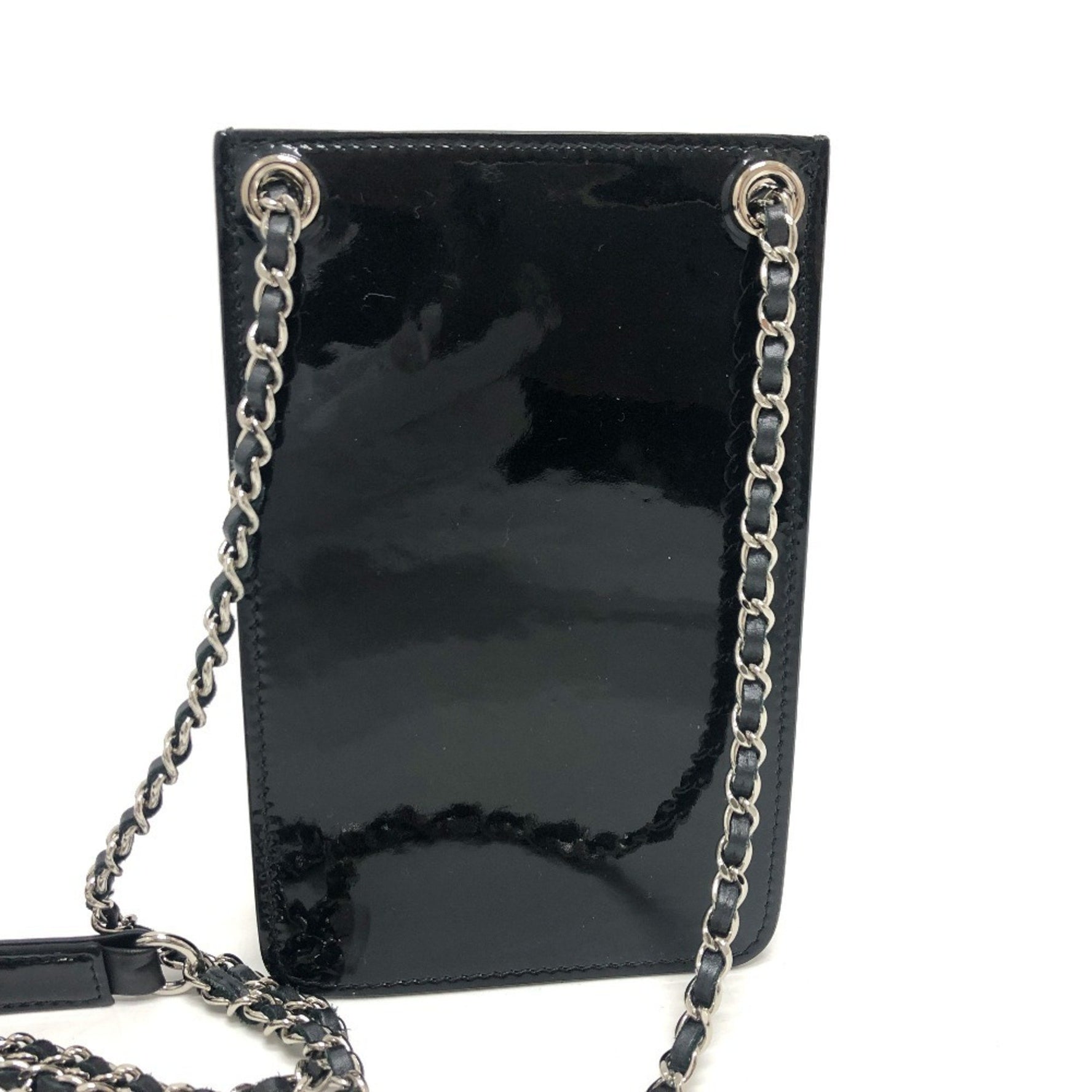CHANEL Coco Mark Pouch Chain Shoulder Bag Enamel
