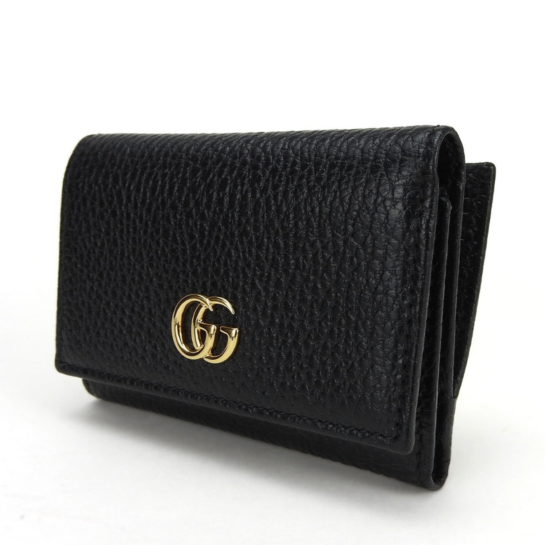 Gucci Tri-fold Wallet GG Marmont Leather Compact Accessory Women Men