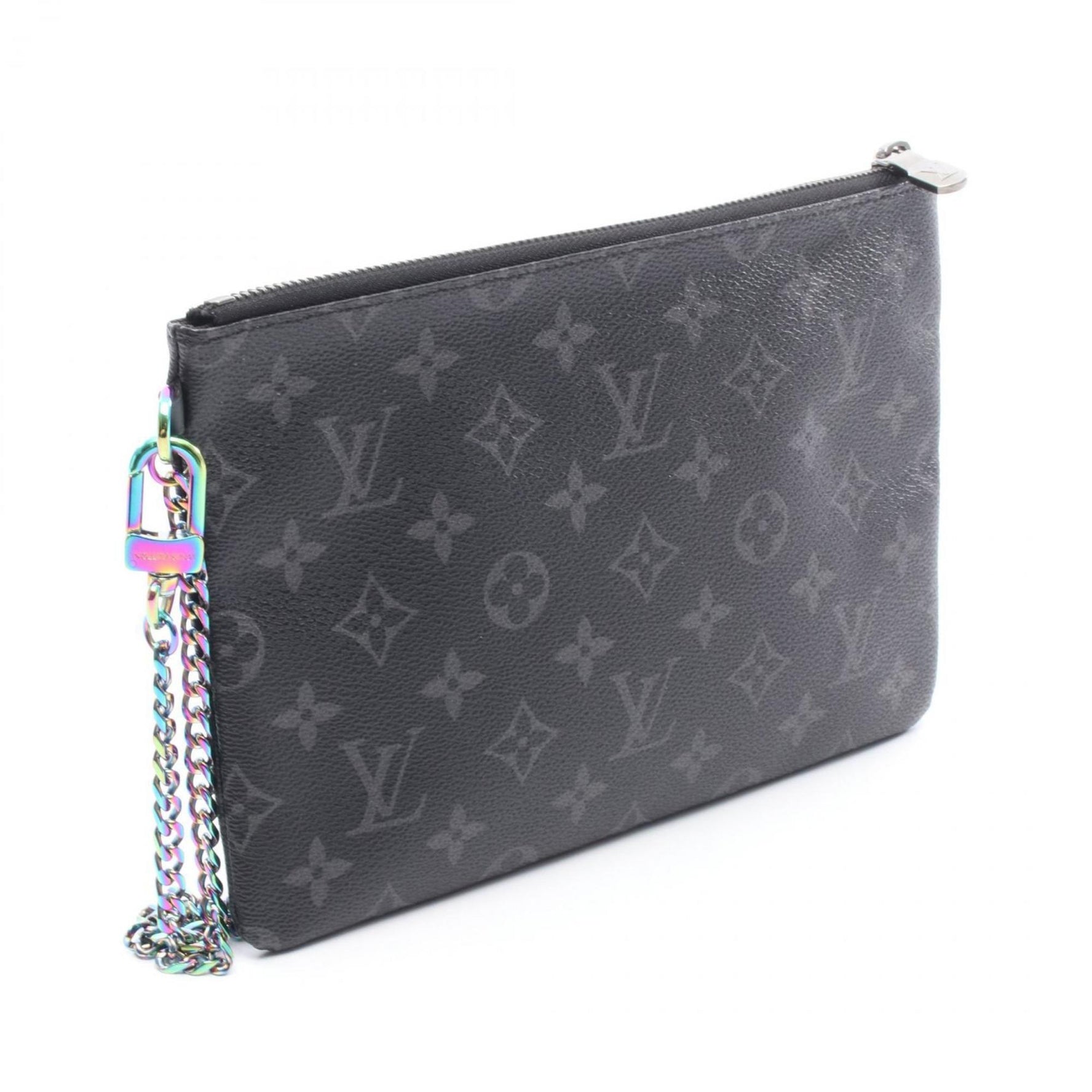 Louis Vuitton x fragment design iPad Case Pouch Coated Canvas Monogram Eclipse Men's Black