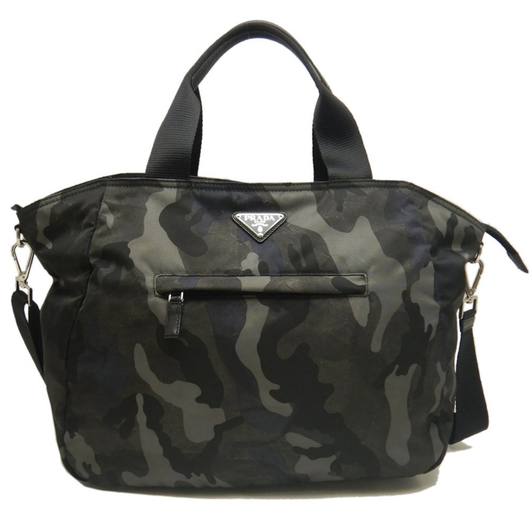 PRADA Tessuto Camouflage Nylon Tote Bag FUMO