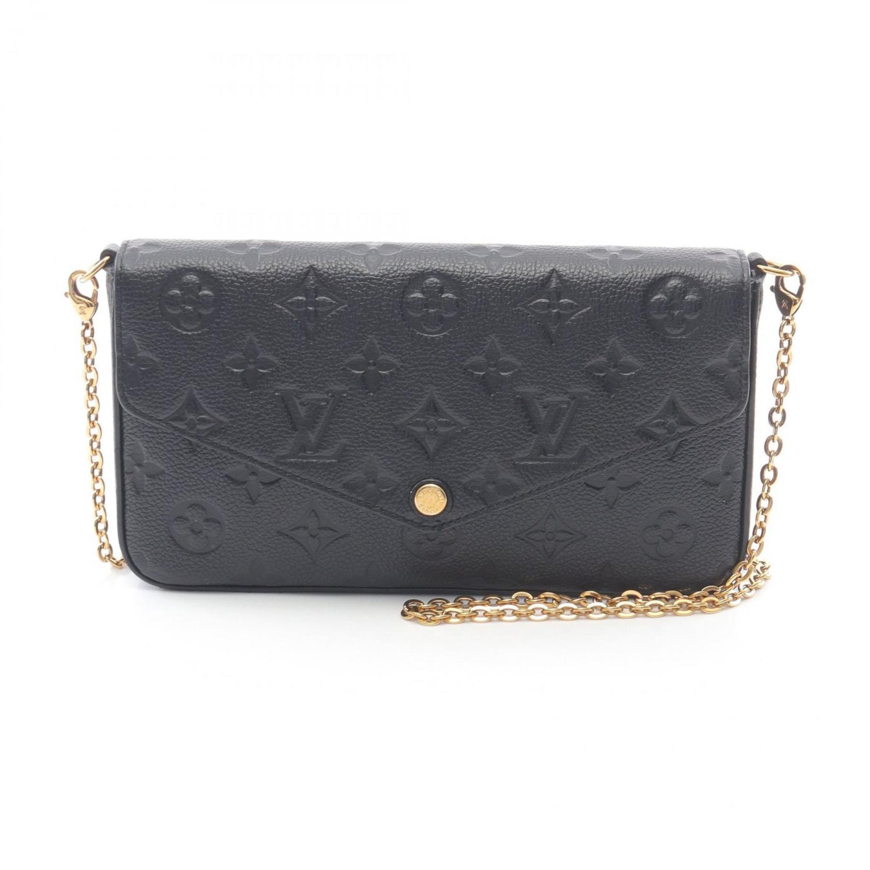 Louis Vuitton Felicie Pochette Shoulder Bag in Monogram Empreinte Leather, Black