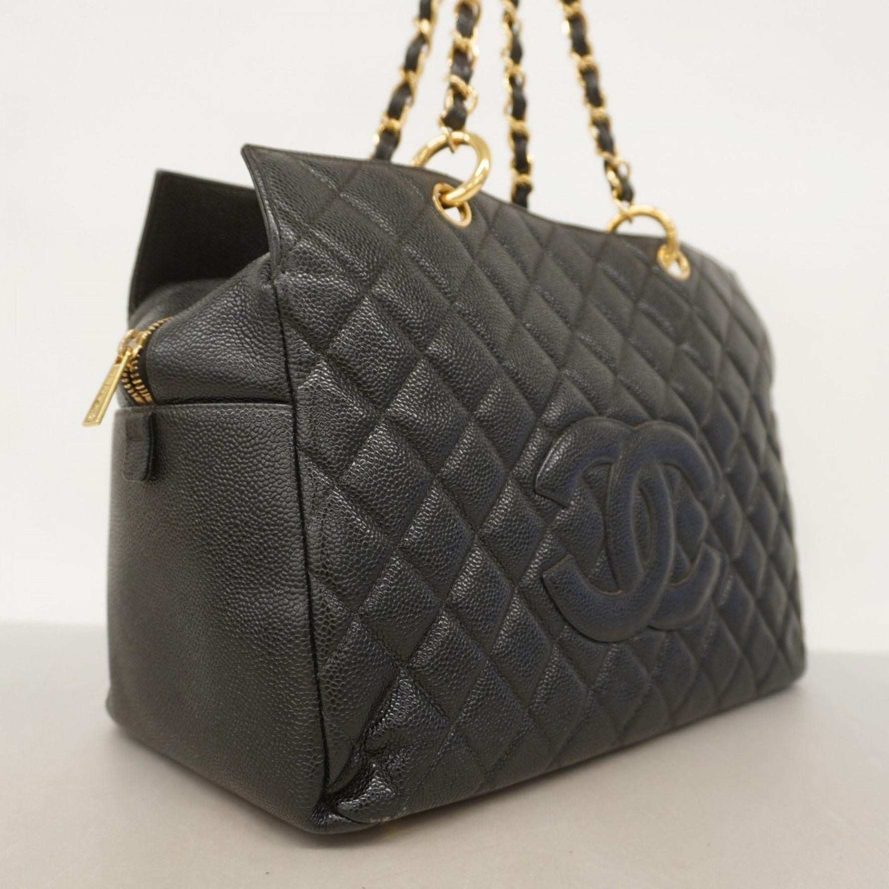 Chanel Matelasse Shoulder Bag with Chain Bag, Caviar Skin