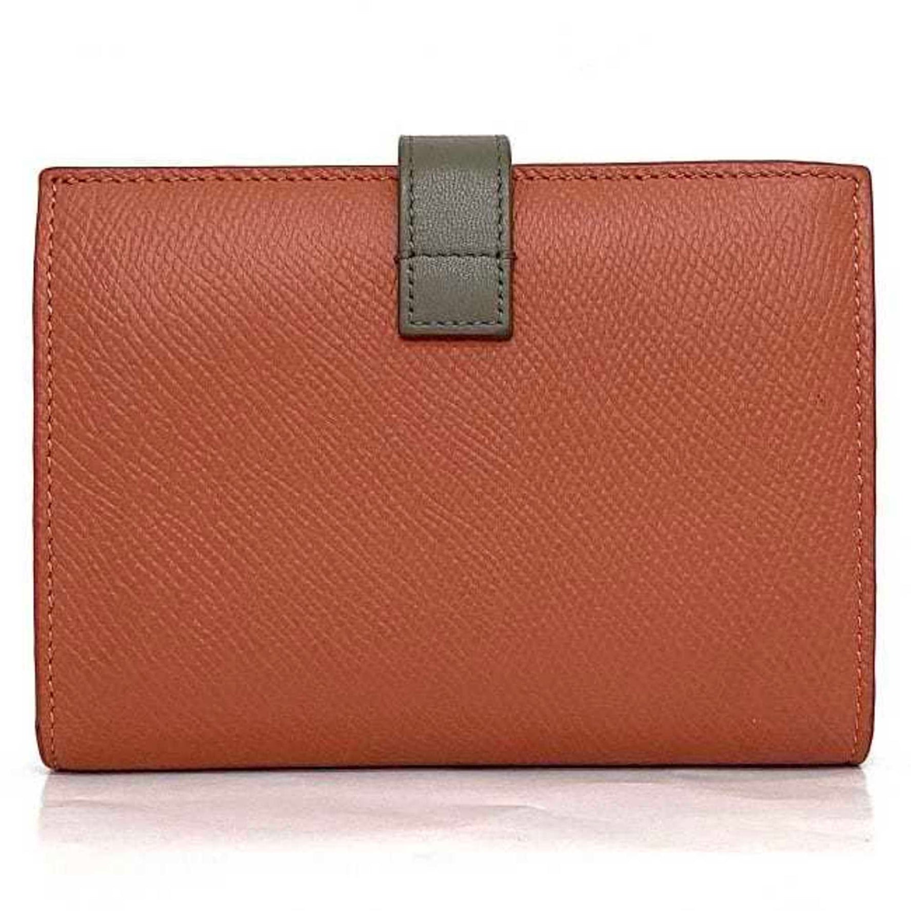 Celine strap red gray rose wallet leather folio belt ladies