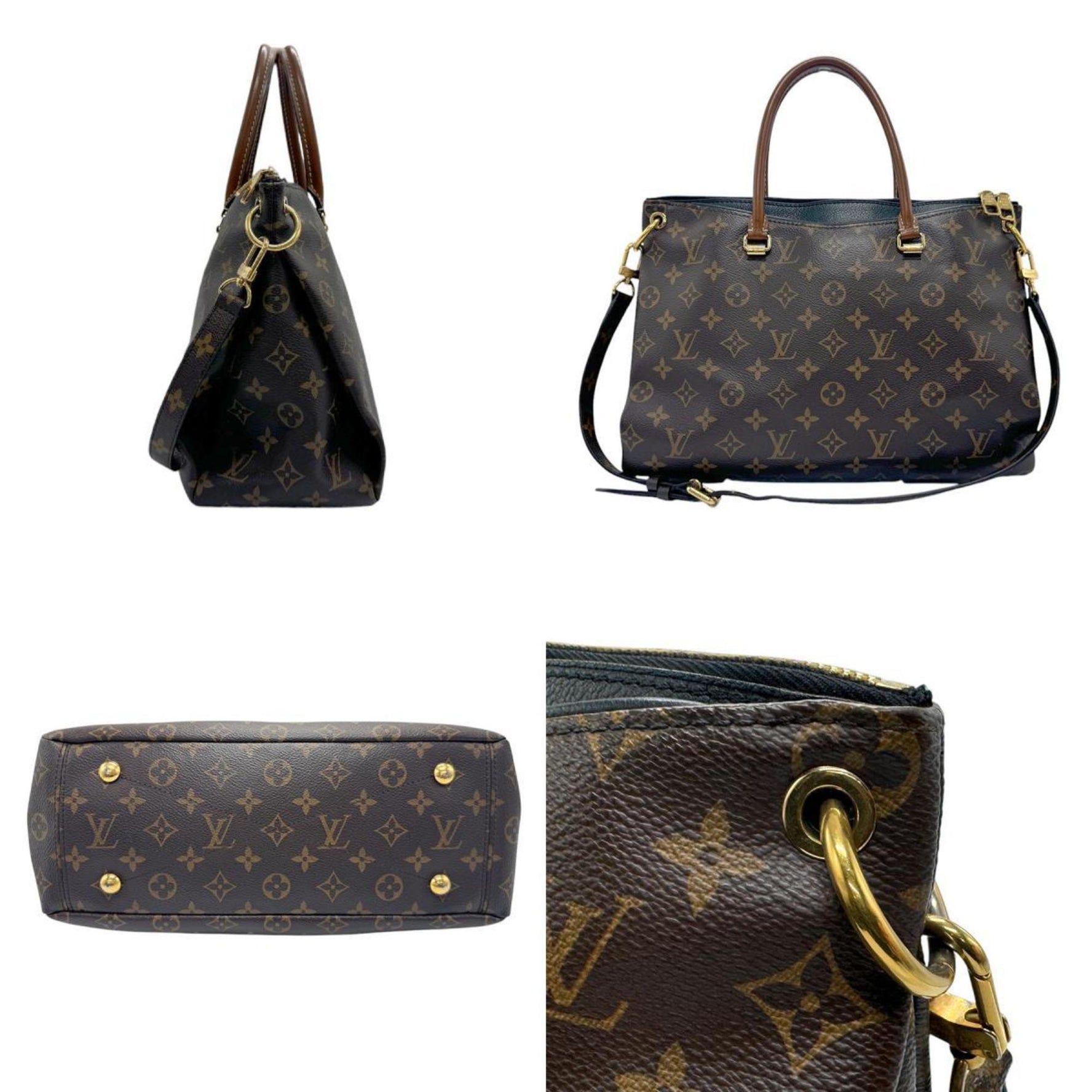 Louis Vuitton Shoulder Bag Handbag Monogram Pallas MM Canvas