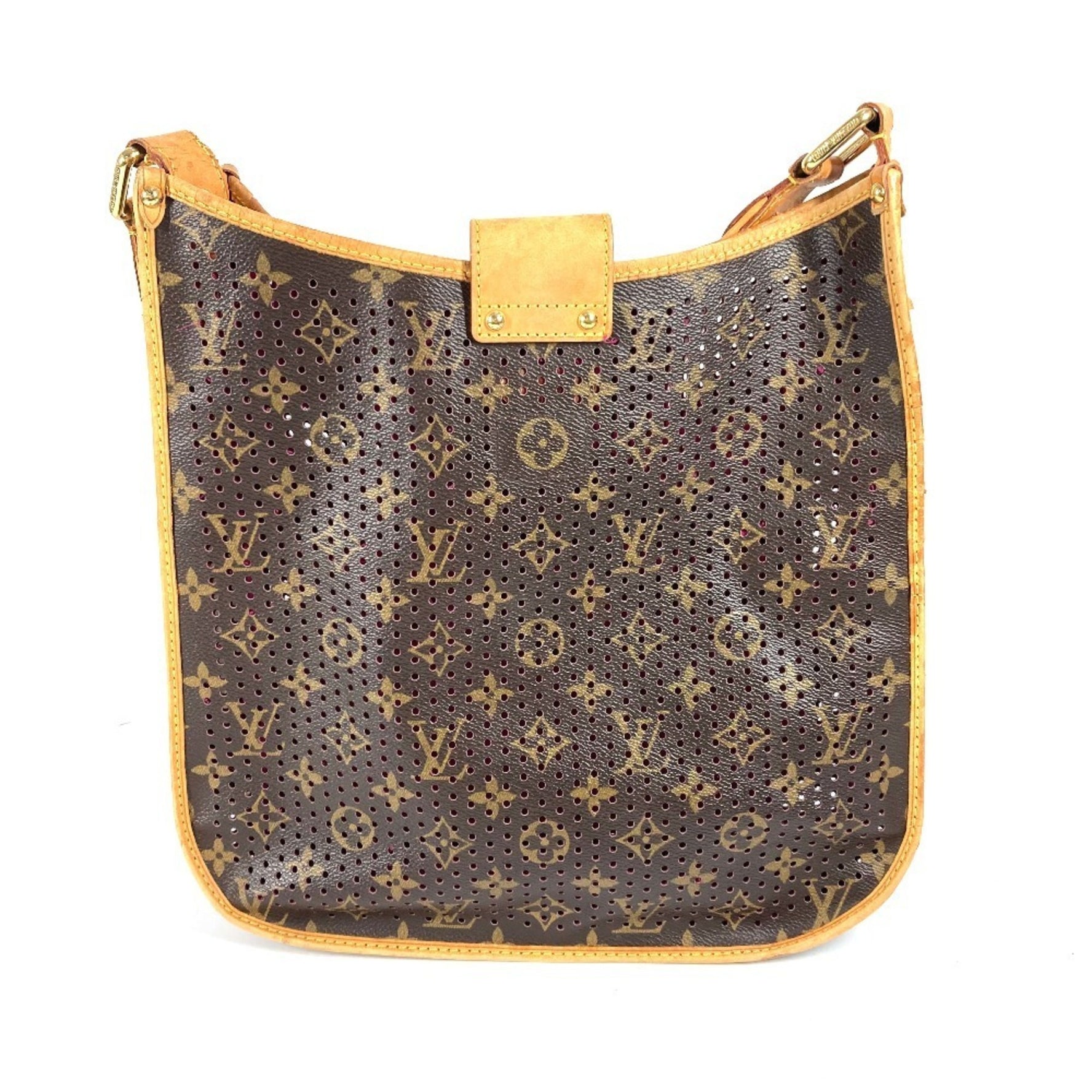 Louis Vuitton Monogram Perforated Musette Bag, Crossbody Shoulder Canvas, Fuchsia, Pink