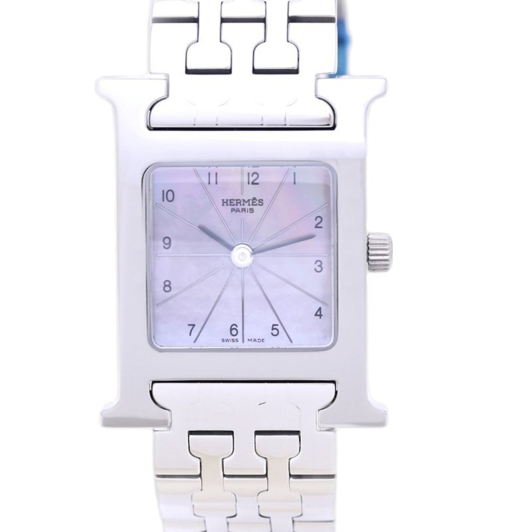 HERMES H Watch 4804 Stainless Steel Ladies