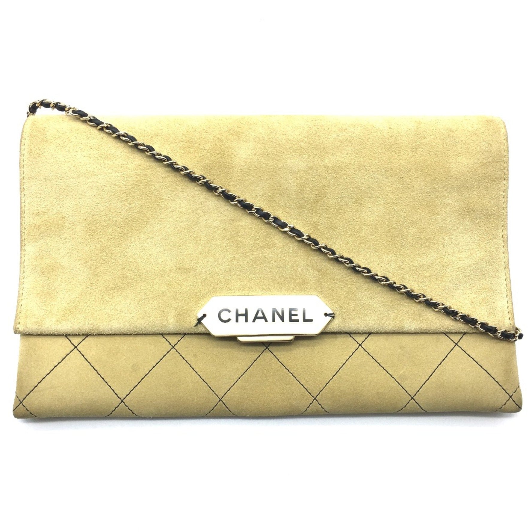 Chanel logo Bag Flap Single Chain Shoulder Bag x GoldHardware