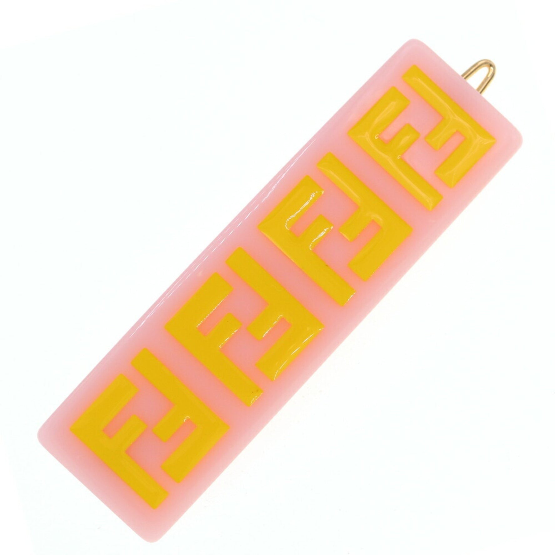 FENDI Hair Clip Pink Yellow 100% Acetate KIDS Barrette