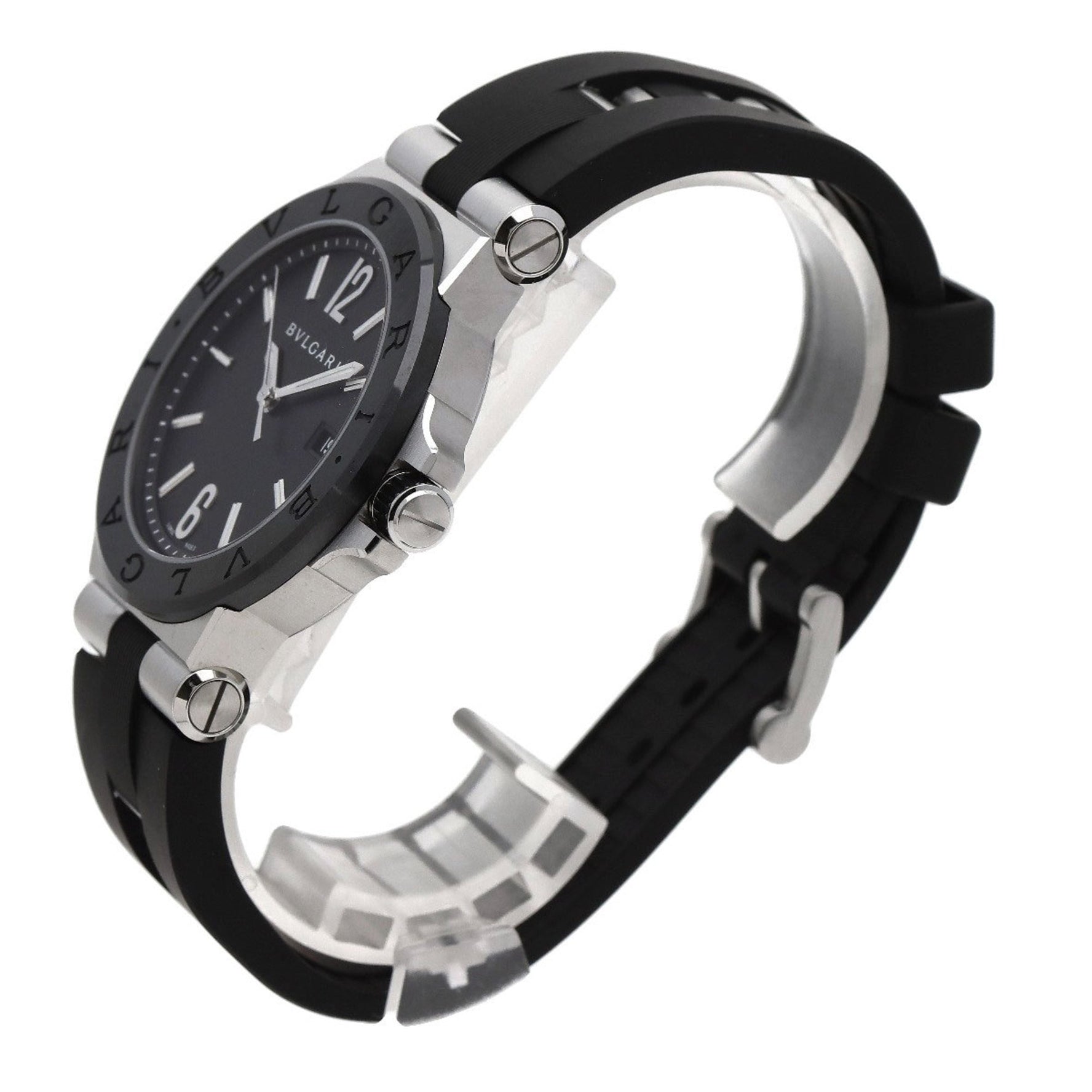 Bvlgari Diagono Ceramic Watch Stainless Steel Rubber