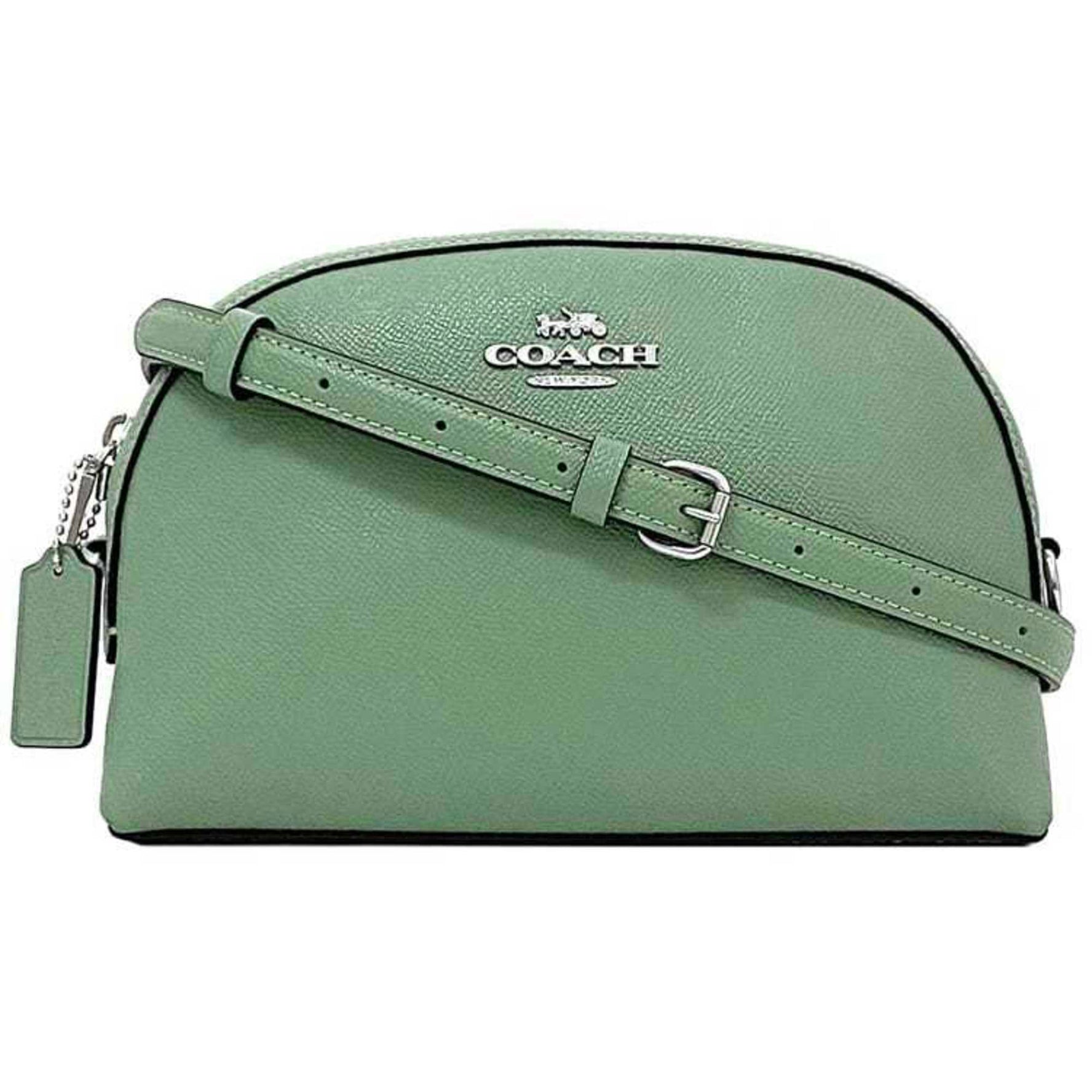 Coach Shoulder Bag Light Green Leather Crossbody