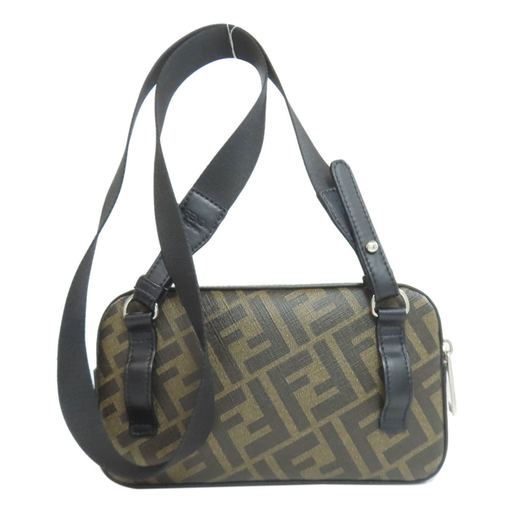 Fendi camera bag, diagonal shoulder bag in PVC and calf leather