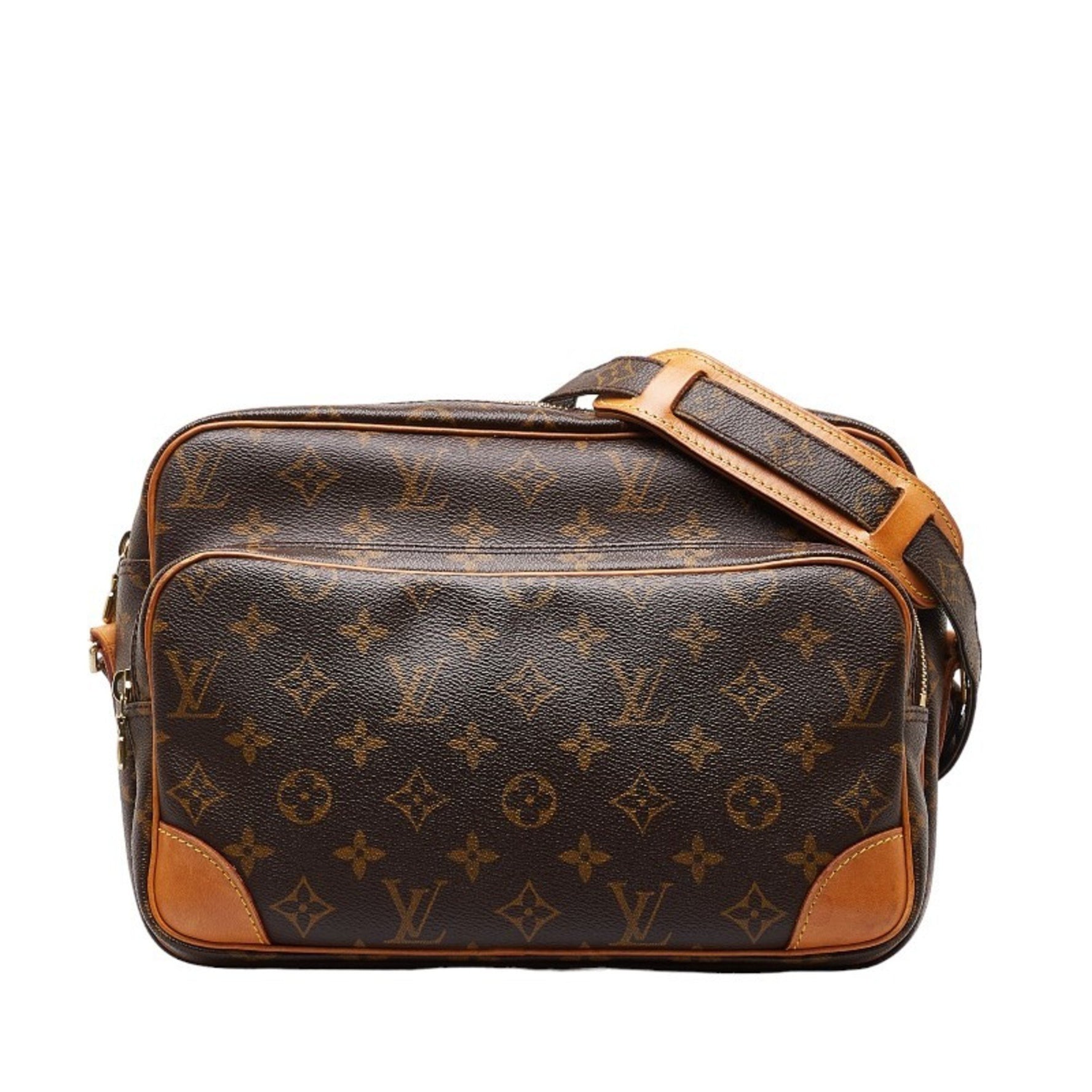 Louis Vuitton Monogram Nile Shoulder Bag Brown PVC Leather