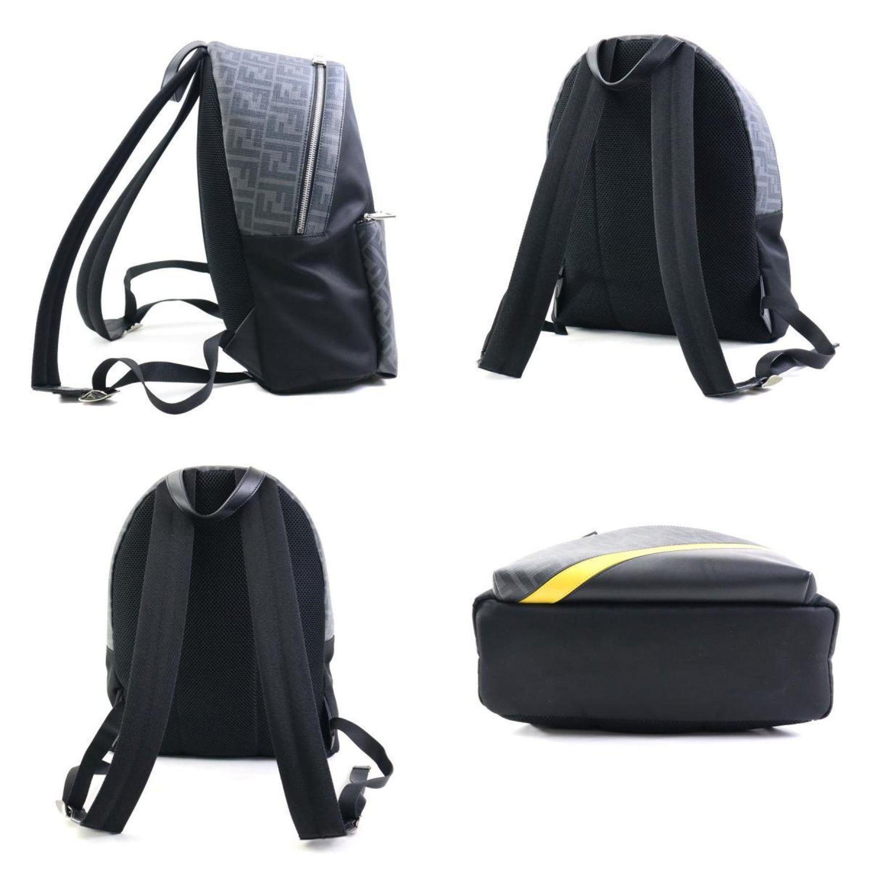 FENDI Backpack Zucca Nylon Leather