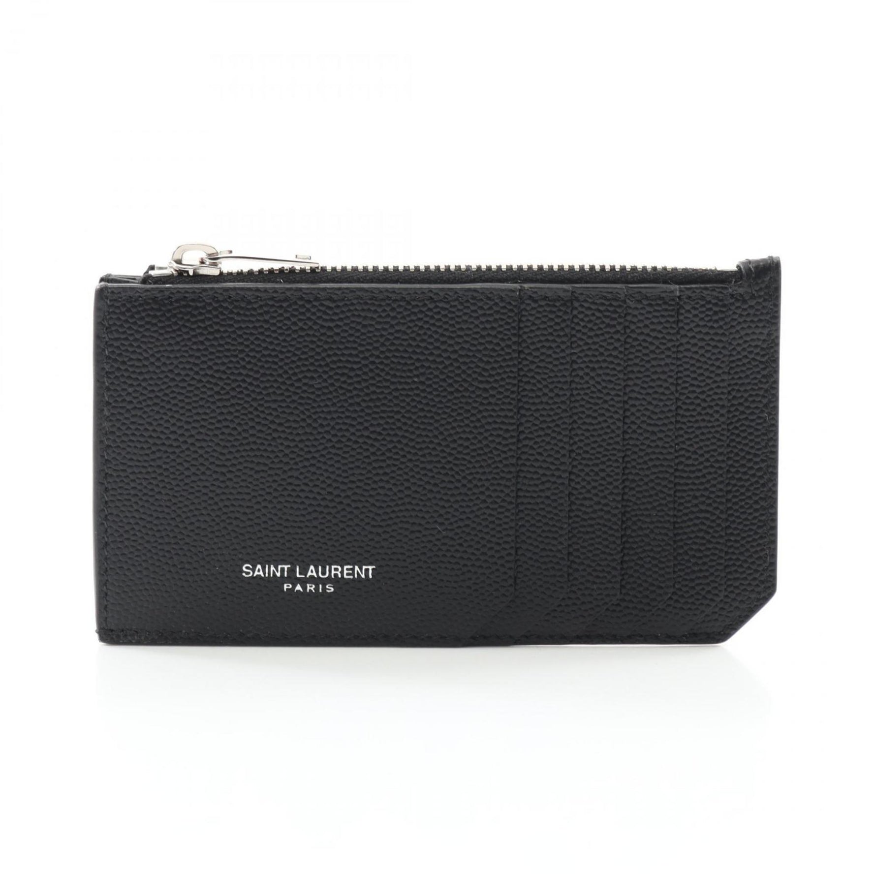 Saint Laurent Fragment Zip Pouch Wallet/Coin Case Wallet Leather Men's