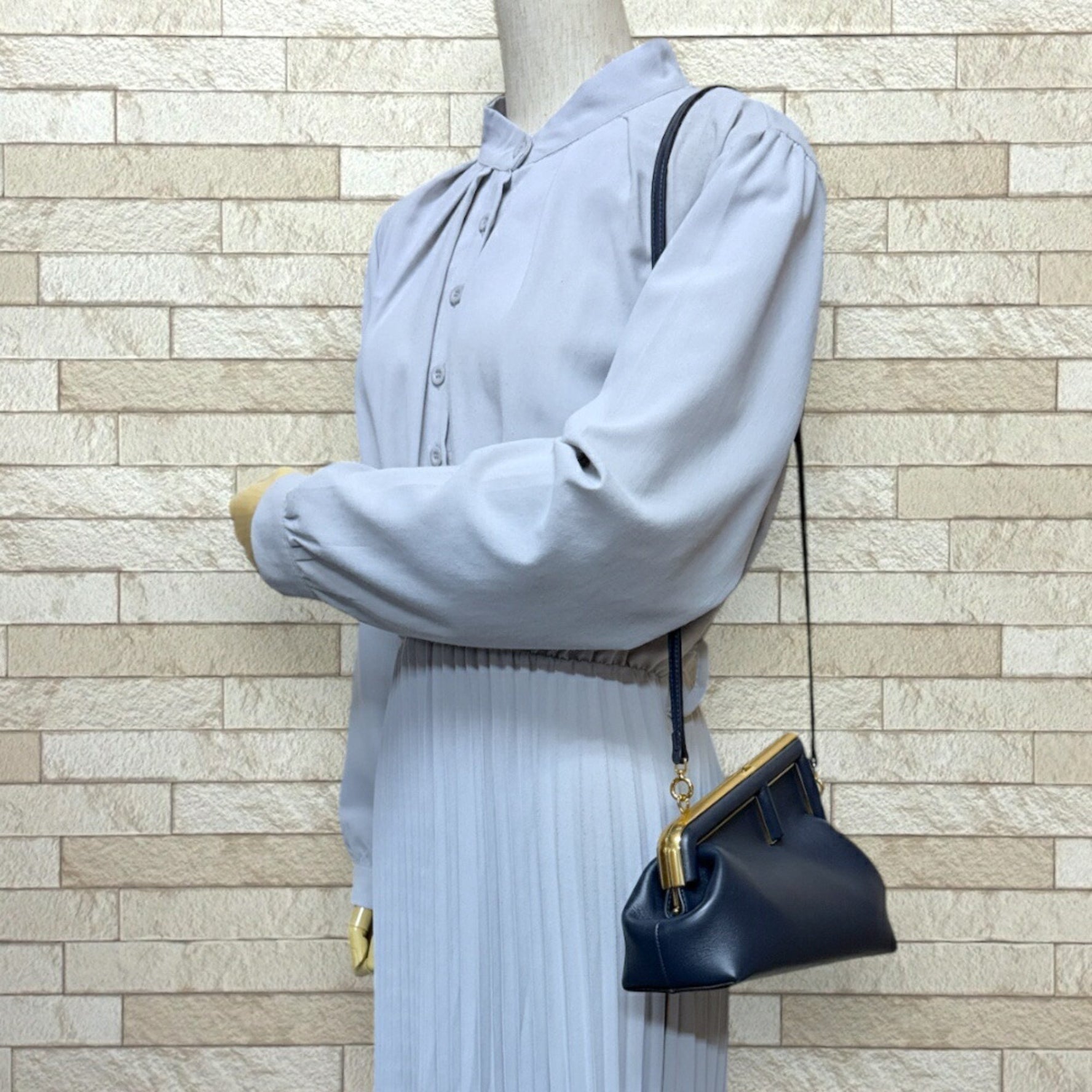Fendi First Small Shoulder Bag Leather ABVE