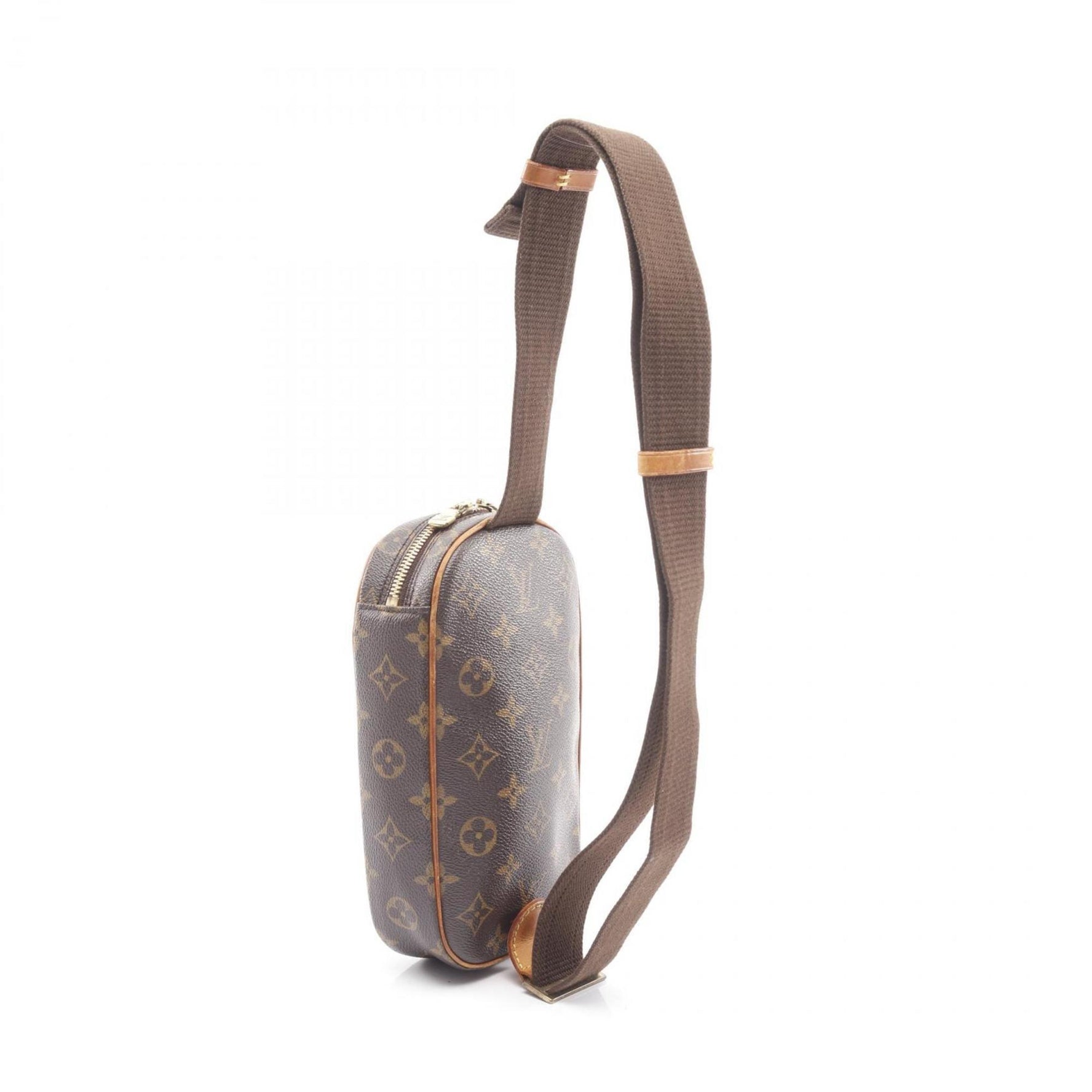 Louis Vuitton Pochette Ganju Waist Bag/Body Bag, Coated Canvas and Leather with Monogram Design, Women