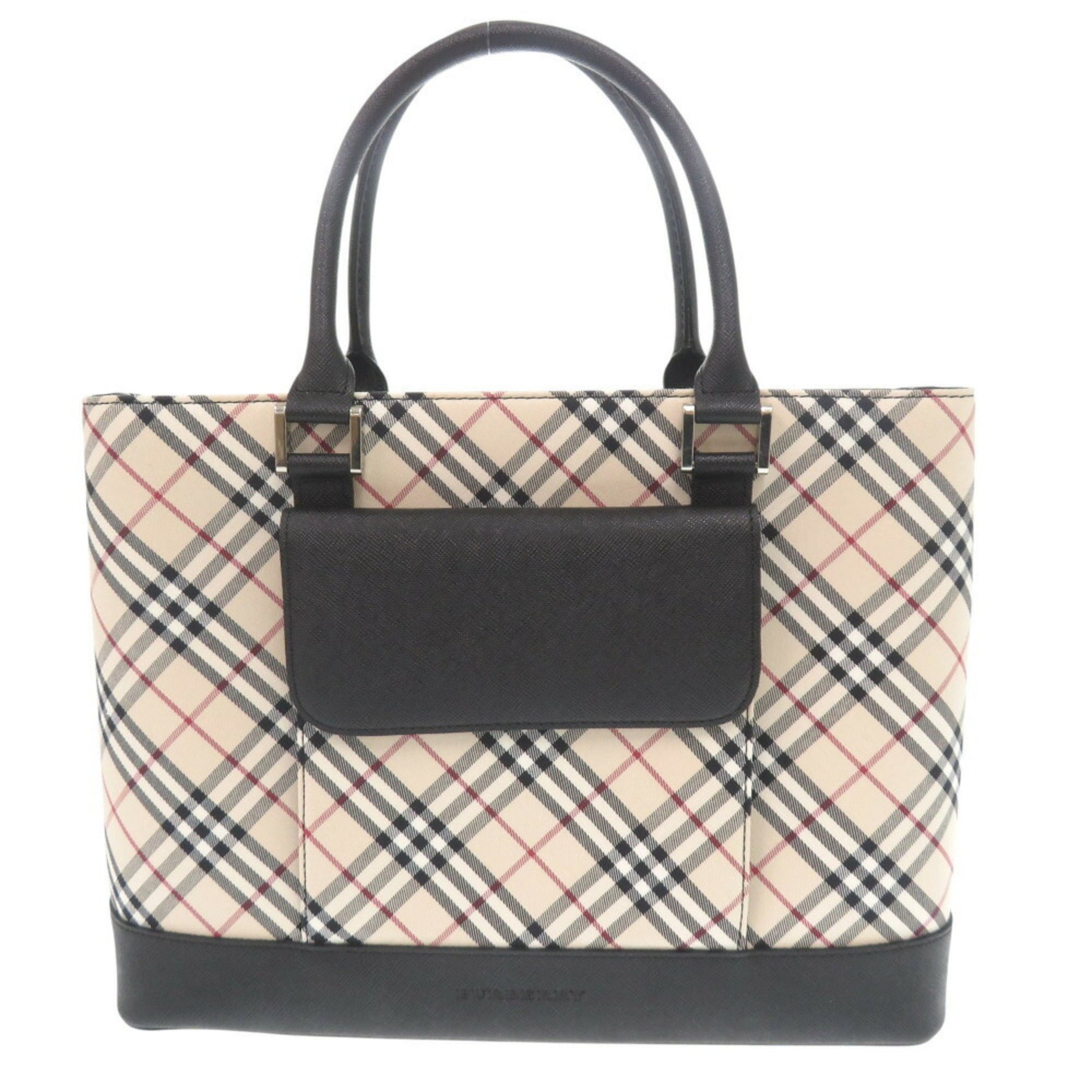 Burberry Nova Check Leather Beige Handbag