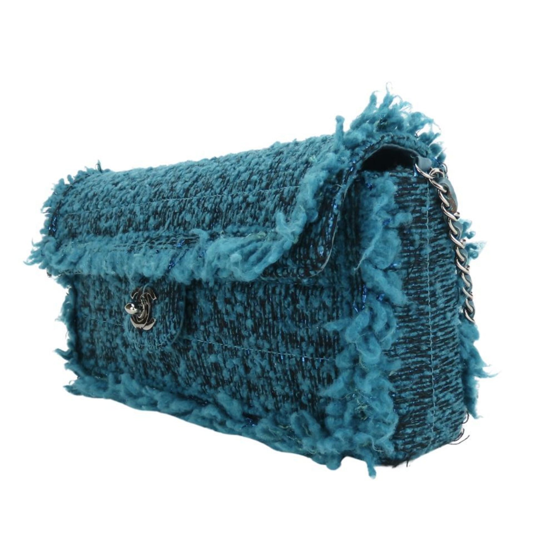 Chanel Shoulder Bag Chain Tweed Coco Mark Series