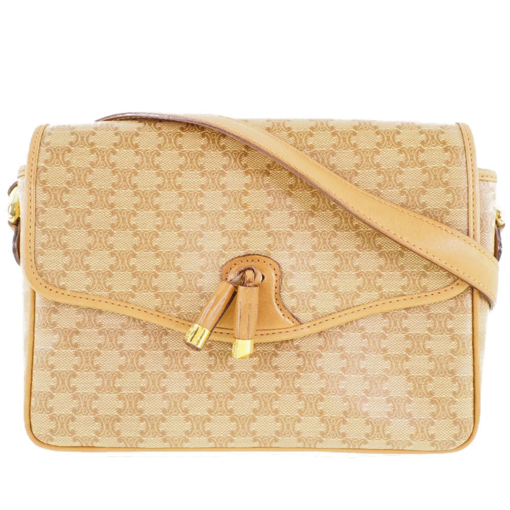 Celine Old Macadam Pattern PVC Shoulder Bag