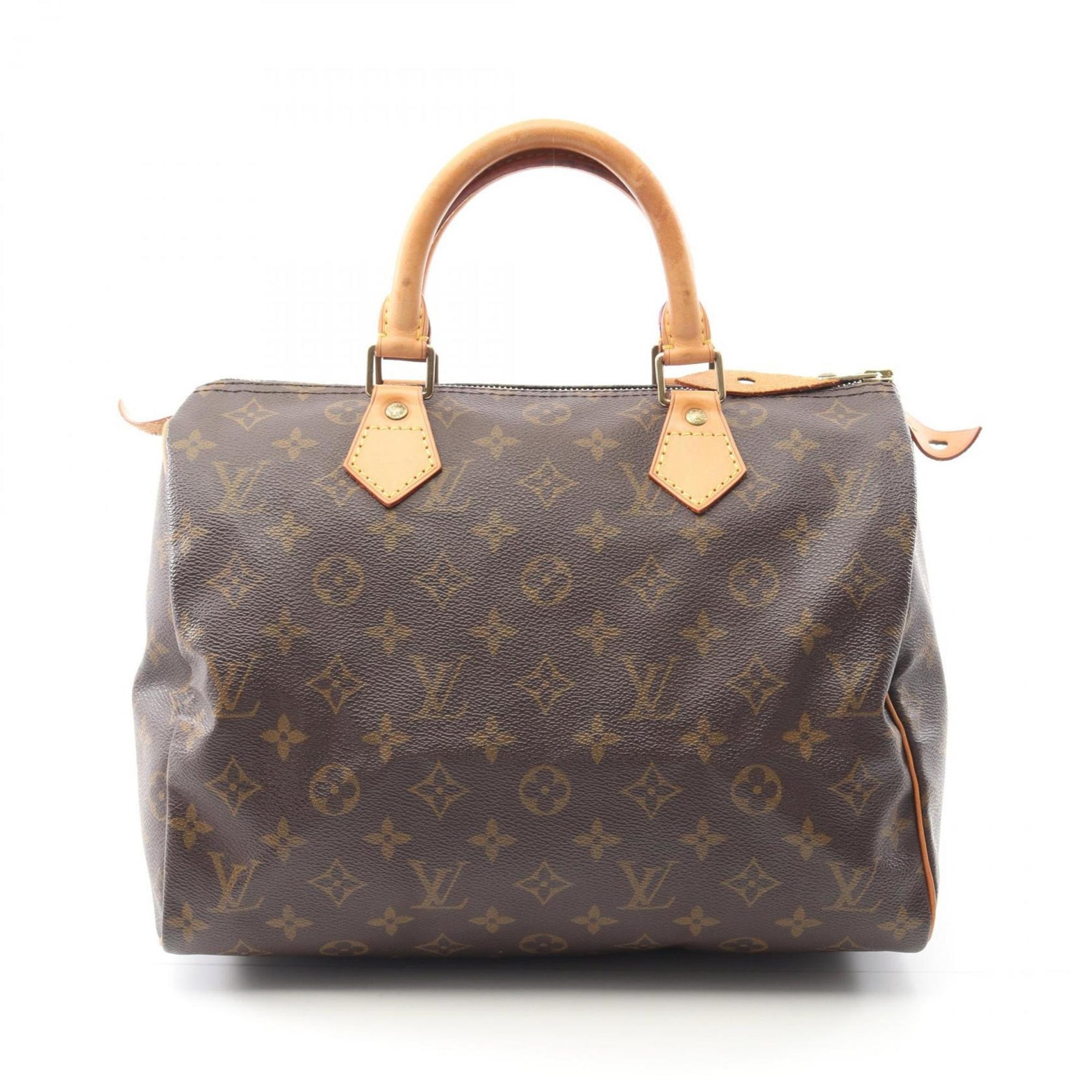 Louis Vuitton Speedy 30 Monogram Handbag in Coated Canvas and Leather, Brown