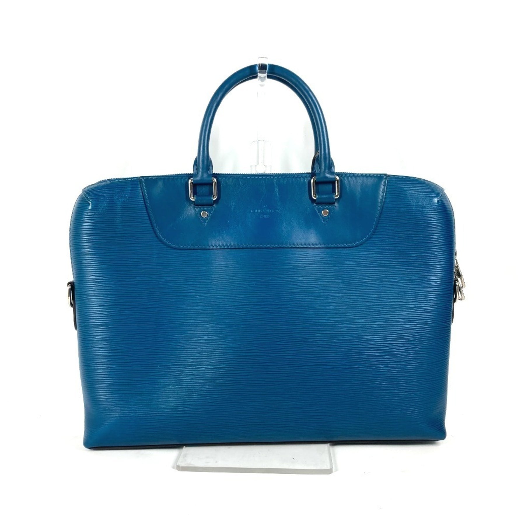 Louis Vuitton Epi Porte Document Jour PDJ Bag Briefcase Handbag Business Leather Men's Blue Celeste