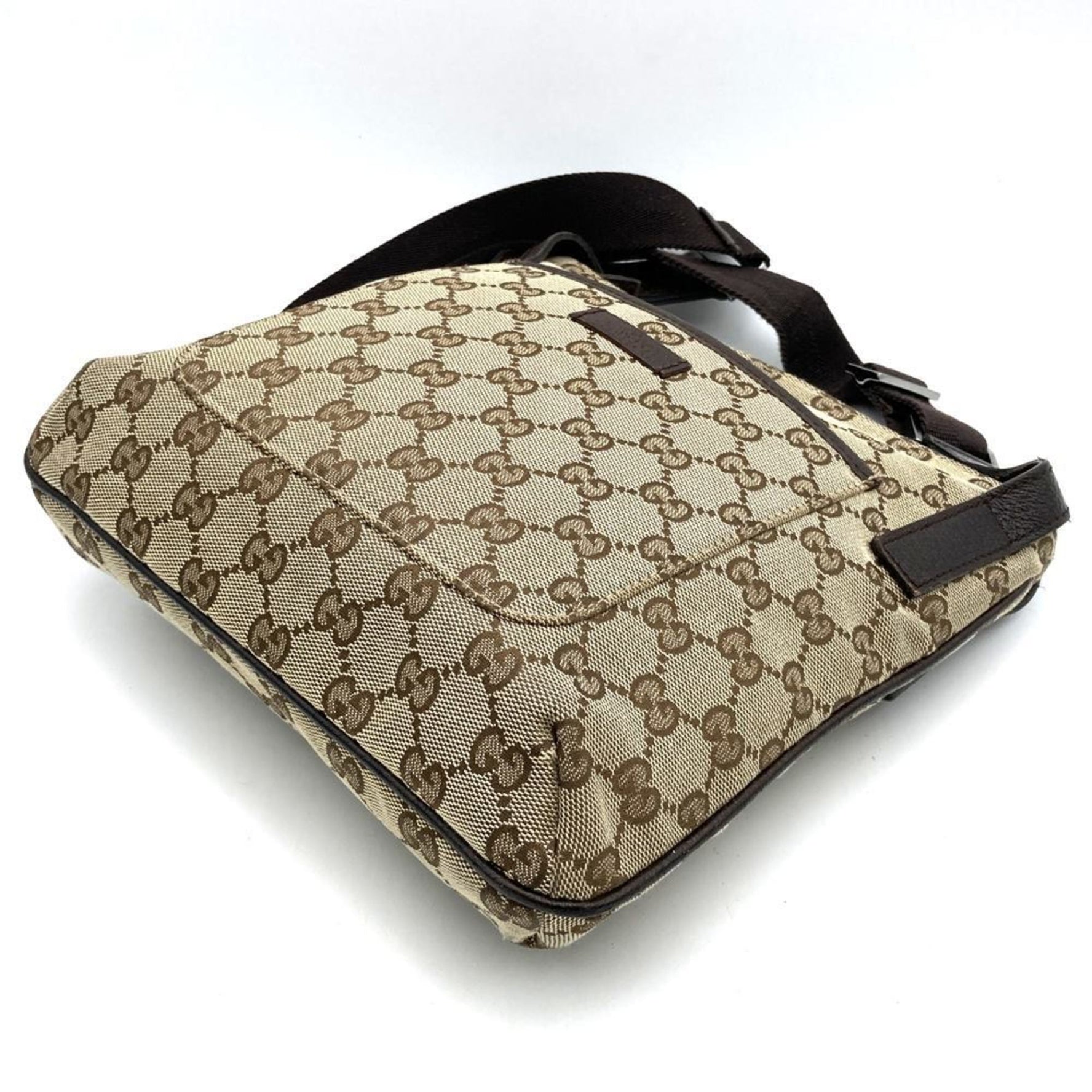 GUCCI Shoulder Bag Brown GG Canvas