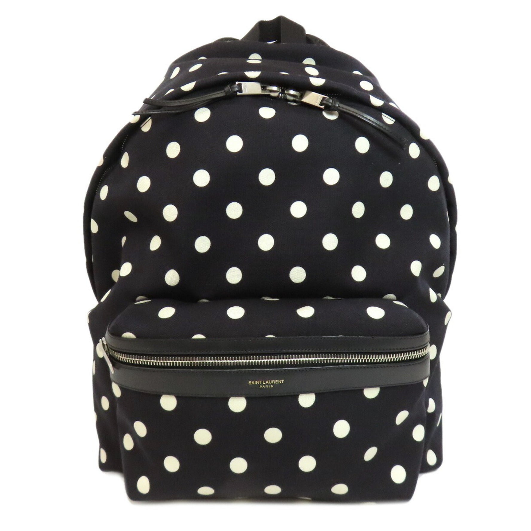 Saint Laurent Polka Dot Backpack/Daypack Canvas