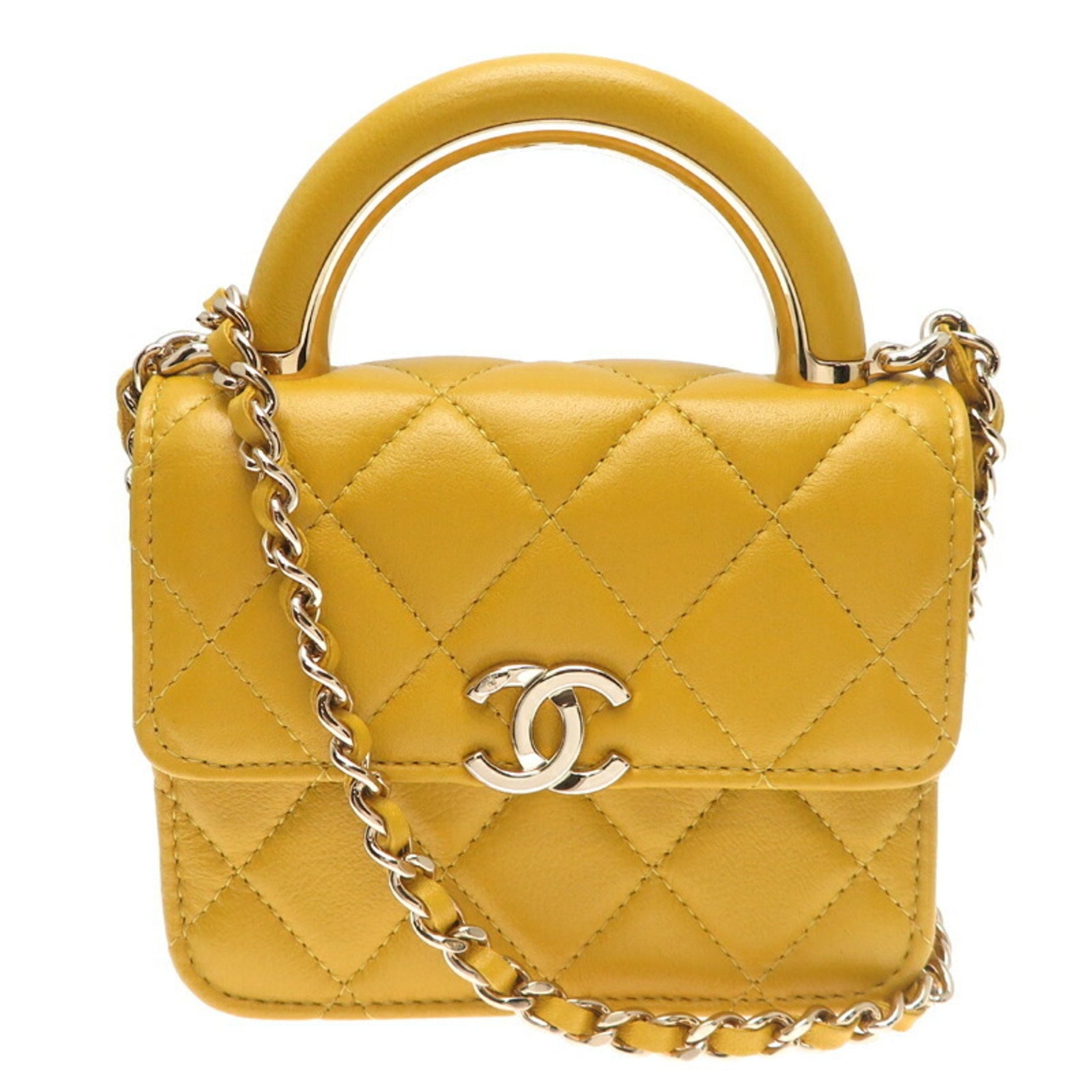Chanel Mini Matelasse Chain Shoulder Bag Lambskin