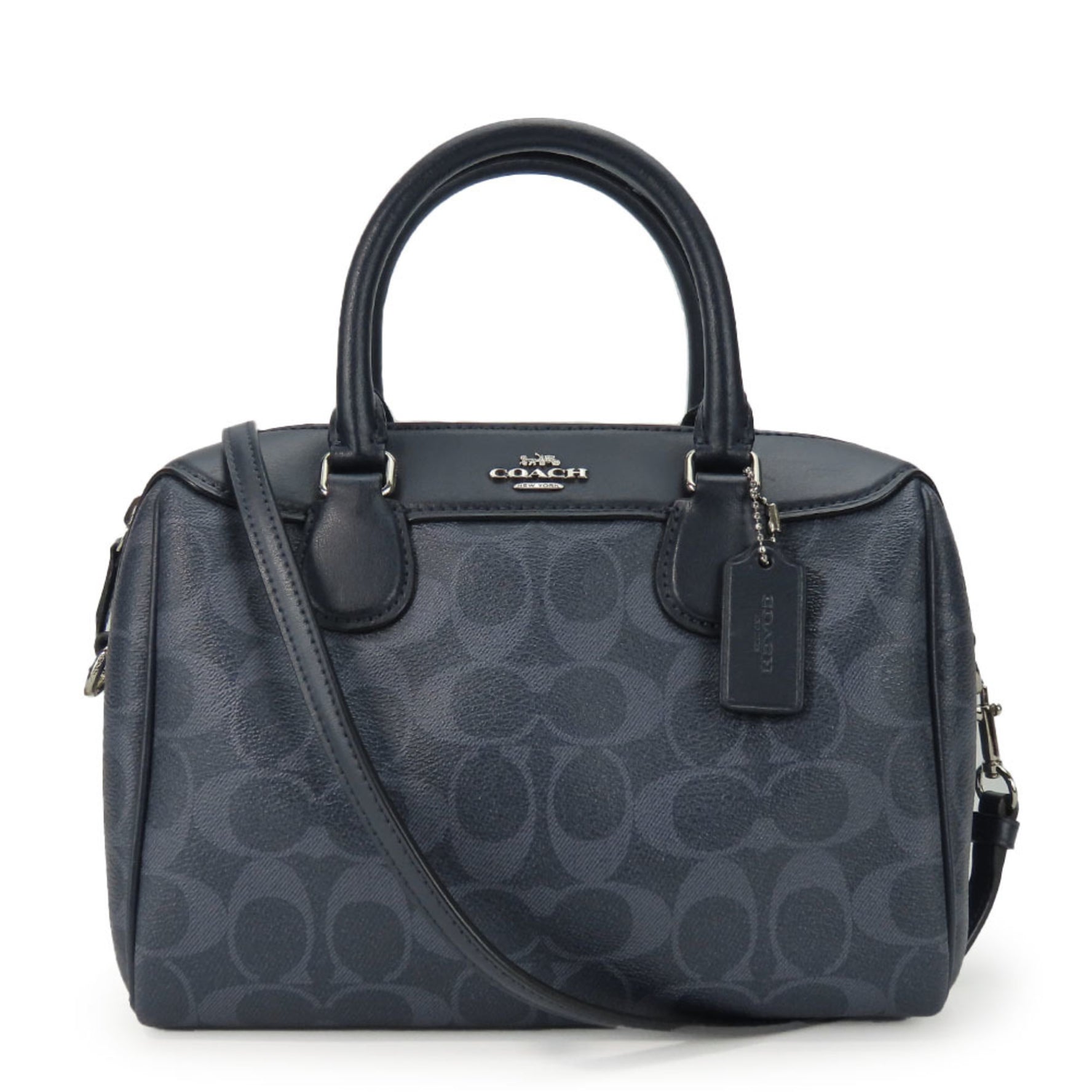 Coach handbag Signature leather Boston shoulder bag