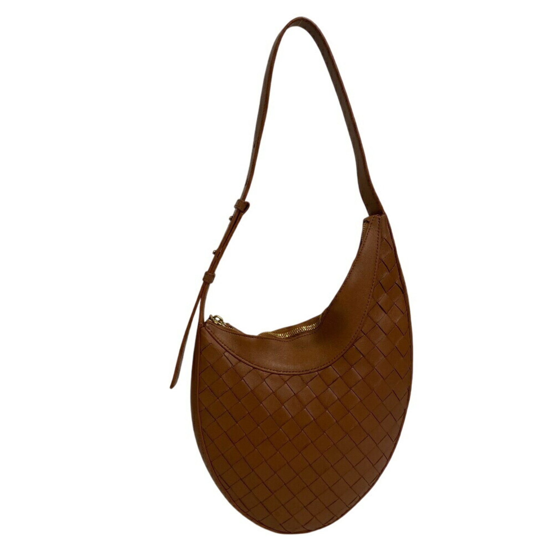 BOTTEGA VENETA Small Wood Drop Intrecciato Shoulder Bag