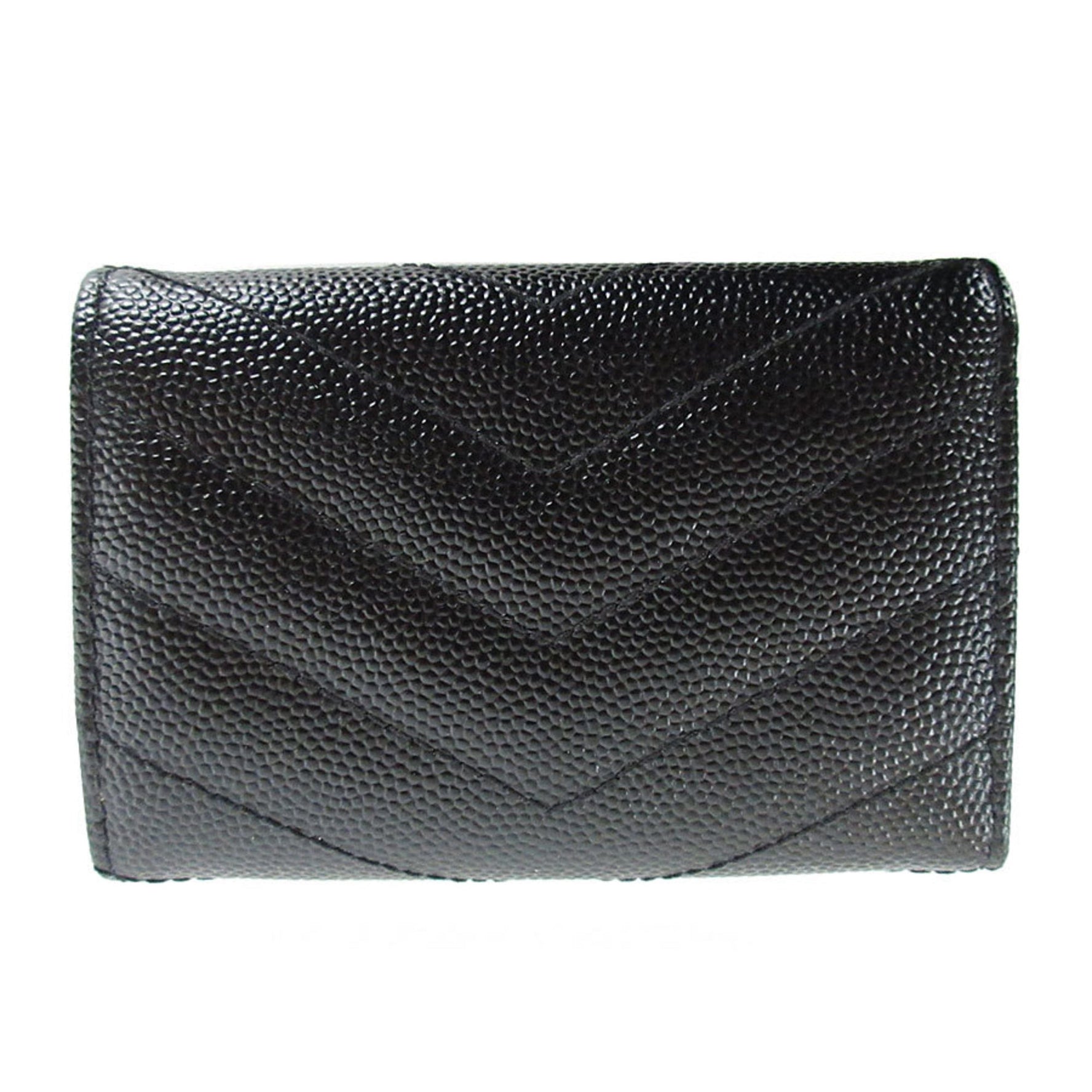 Saint Laurent Tri-fold wallet Compact Leather Gold