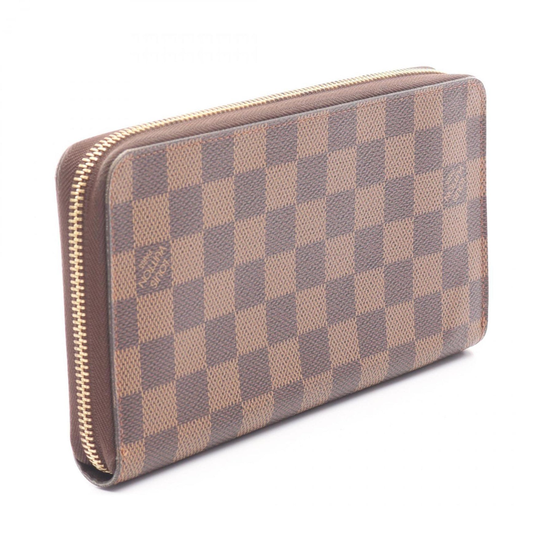 Louis Vuitton Zippy Organizer Round Long Wallet, Coated Canvas with Damier Print