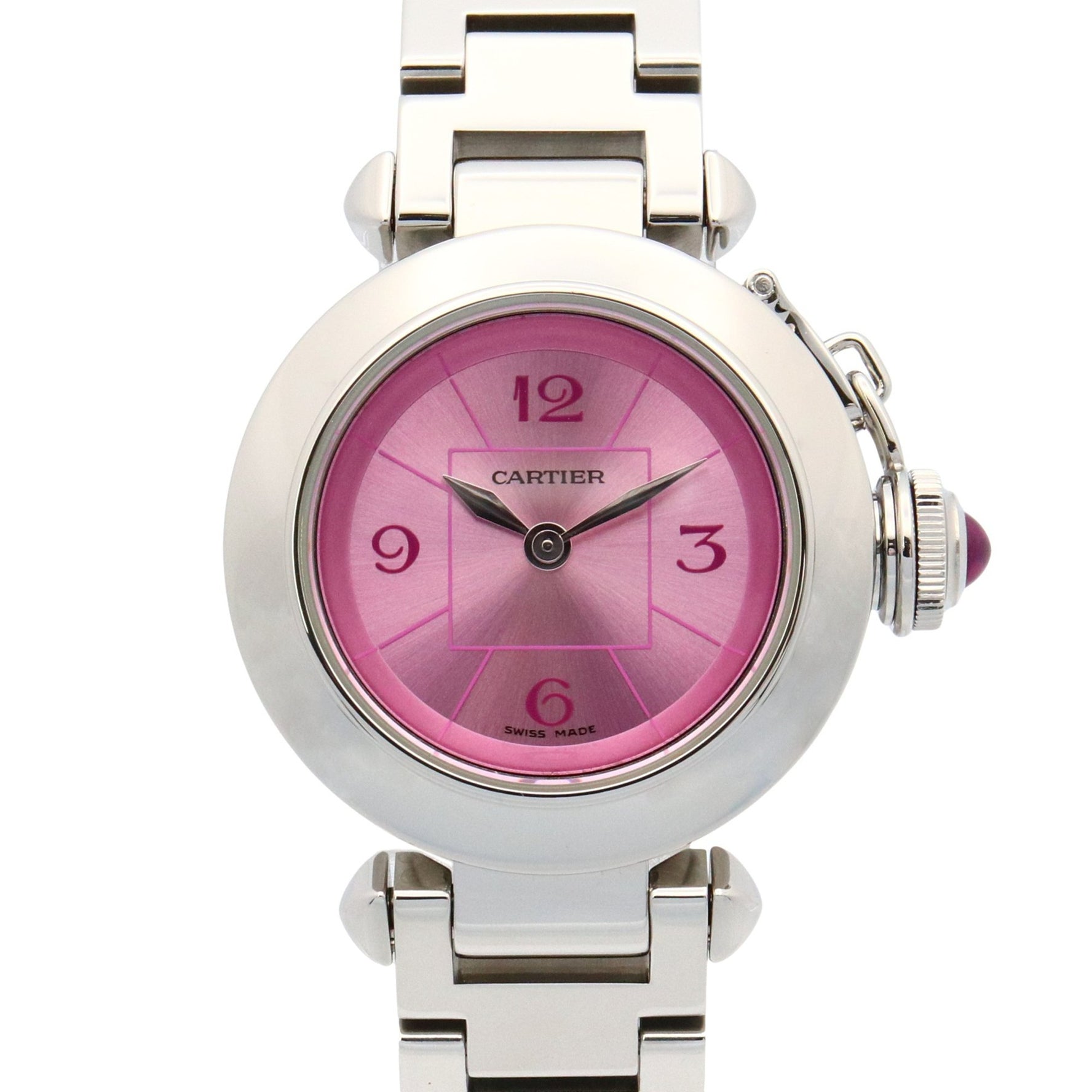 Cartier Miss Pasha Anniversary Stainless Steel Watch, Pink