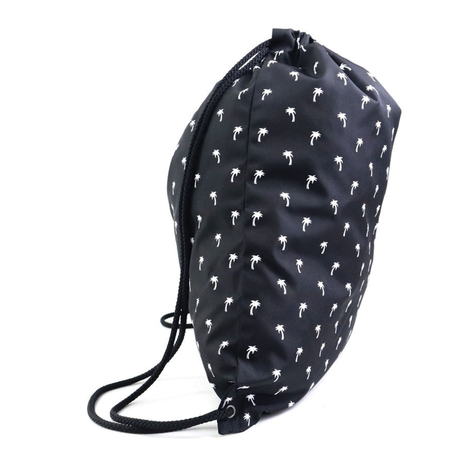 Saint Laurent Backpack Knapsack Nylon Black x White Men Women