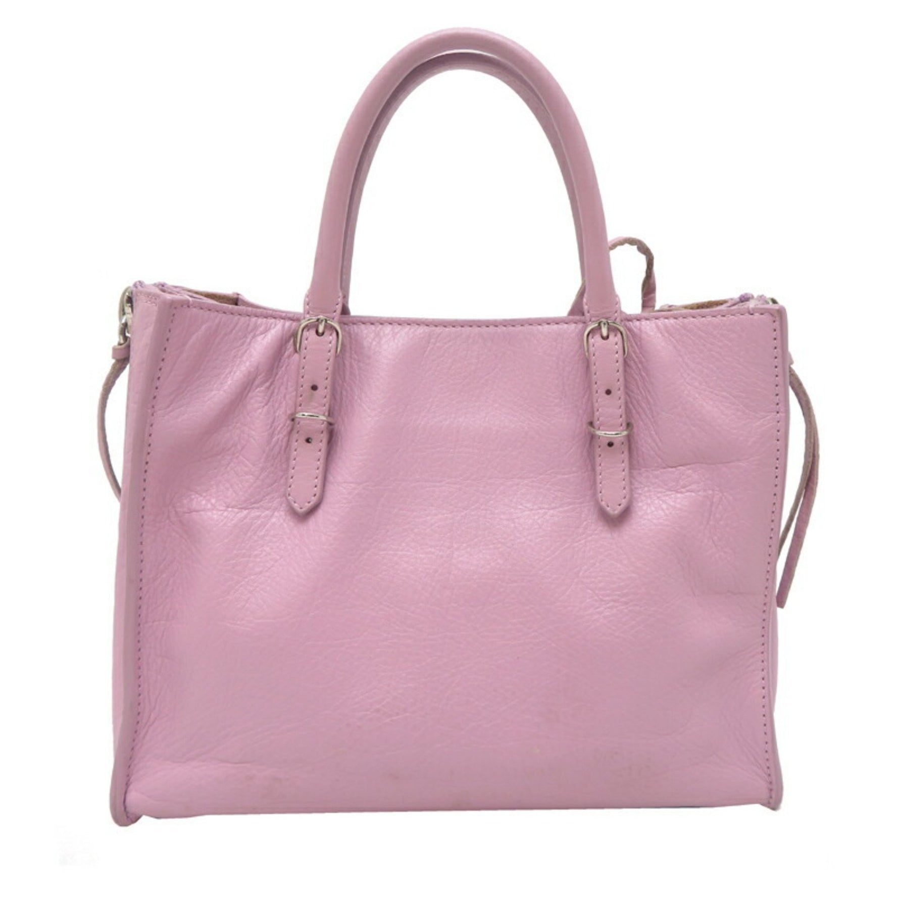 Balenciaga Paper Mini Handbag Leather Pink Purple
