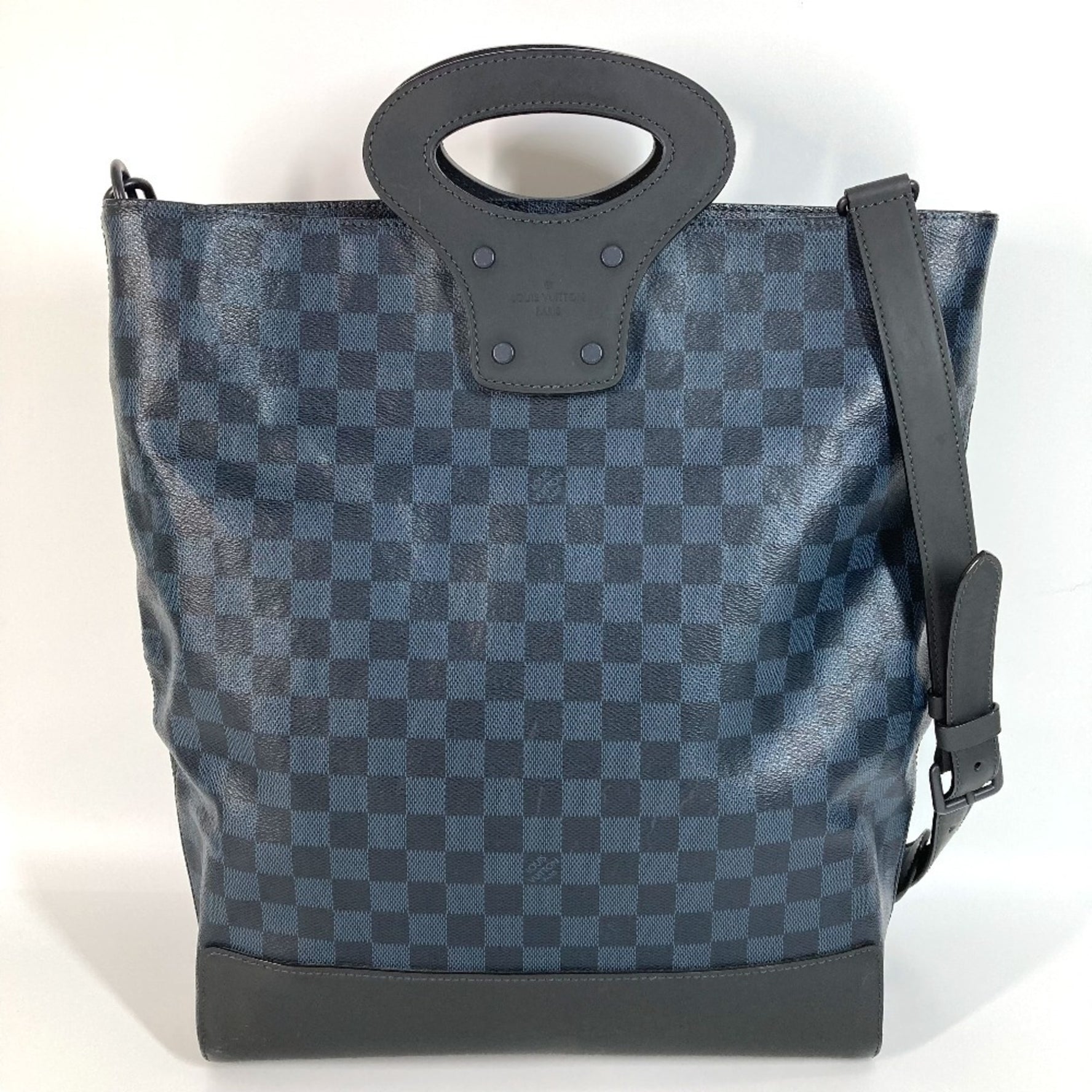 Louis Vuitton Damier Cobalt Tote NS Bag Shoulder Crossbody Handbag Canvas Men's