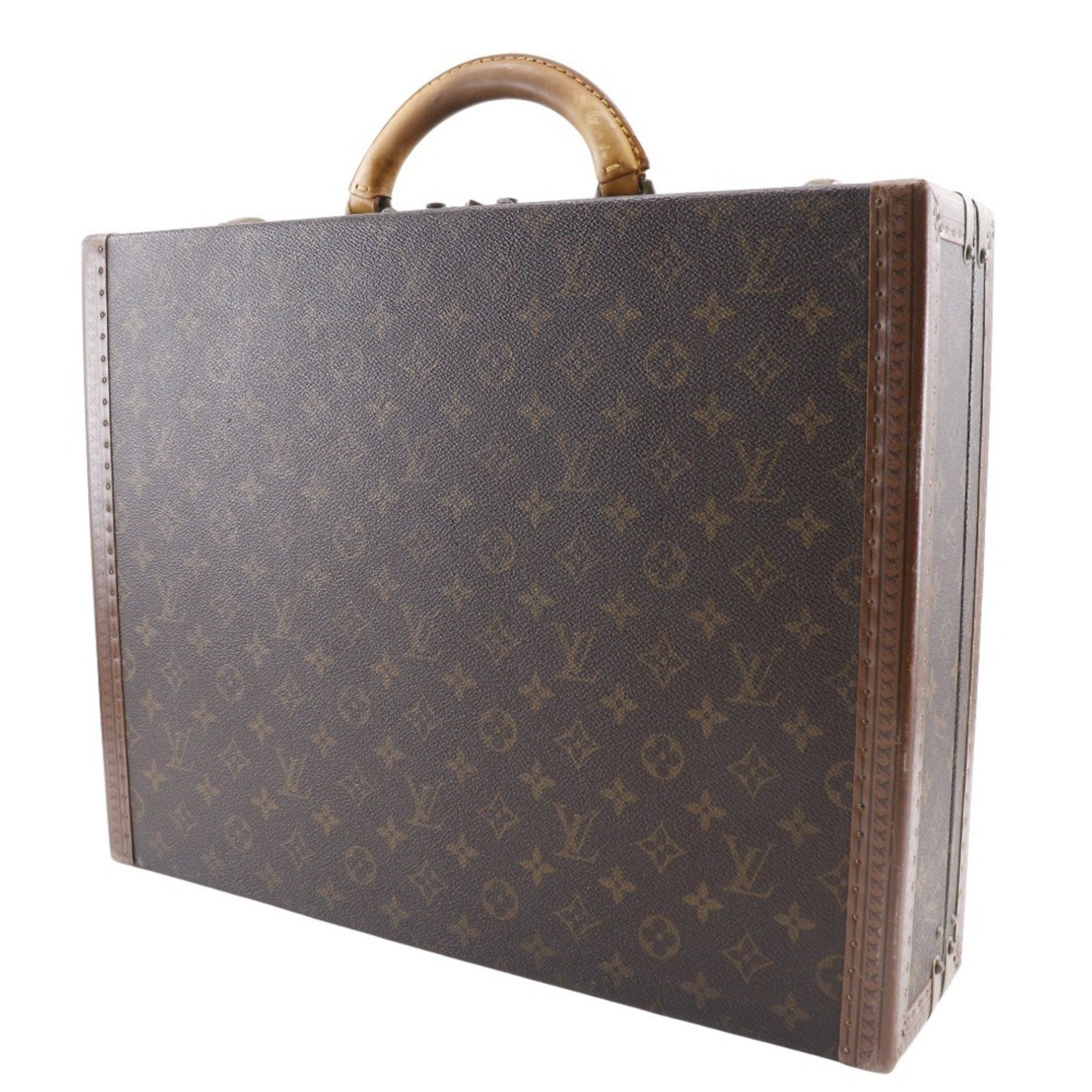 Louis Vuitton President Trunk Attache Case Monogram Canvas, Unisex, with Snap Lock