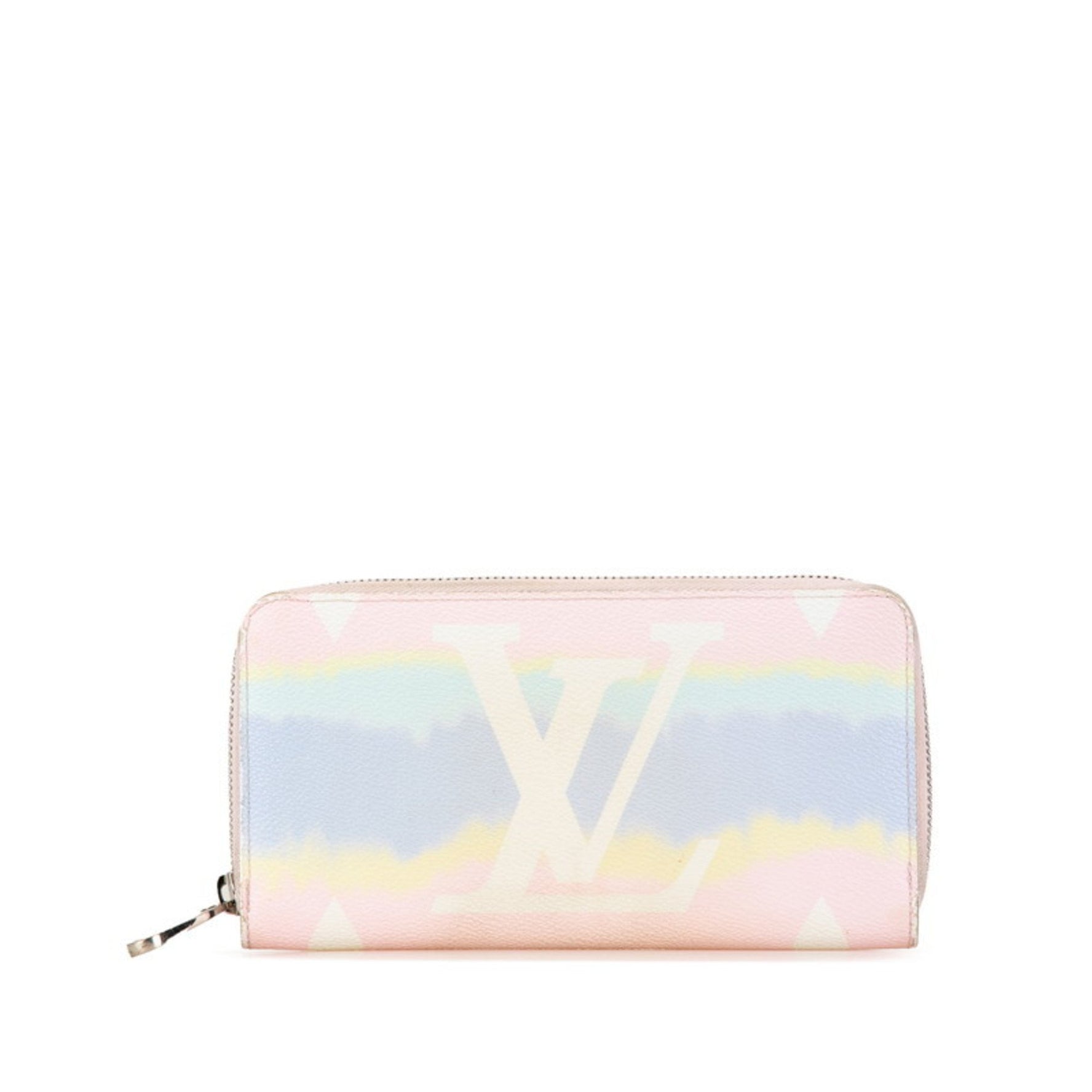 Louis Vuitton LV Escar Zippy Wallet Round Long Pink Multicolor PVC Leather