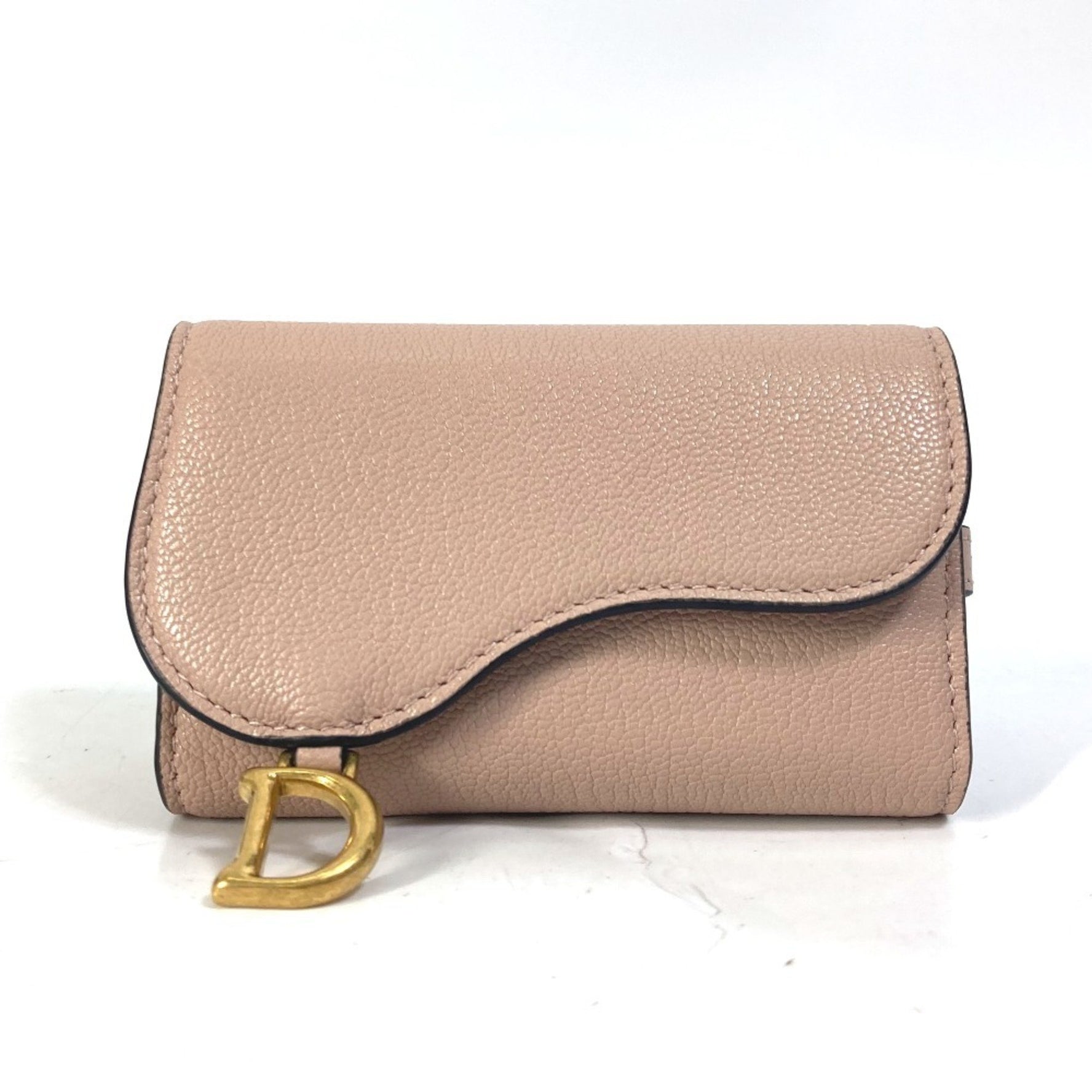 Christian Dior Dior Saddle Key Case with 4 Keys and Ring, Leather