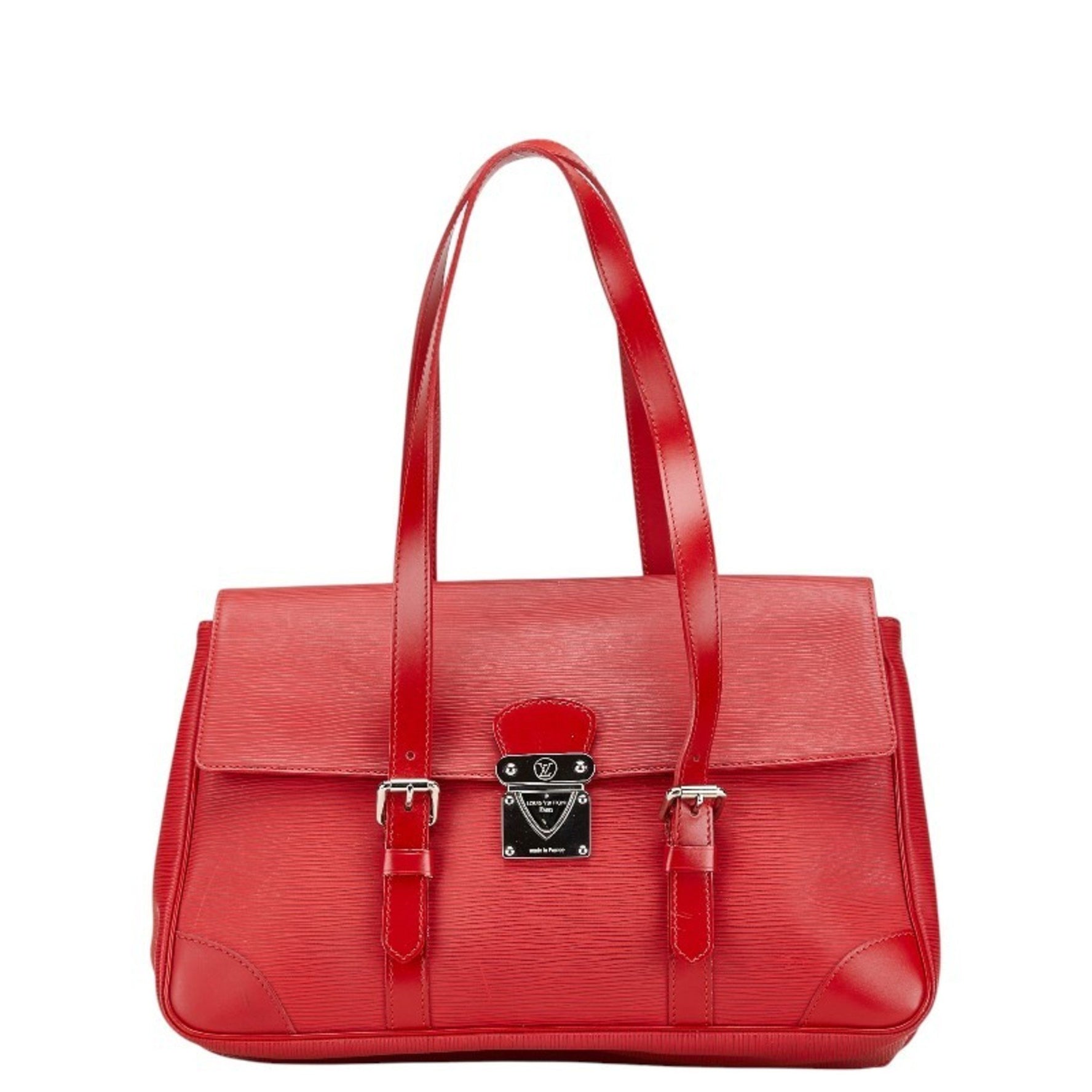 Louis Vuitton Epi Segur MM Tote Bag Red Leather