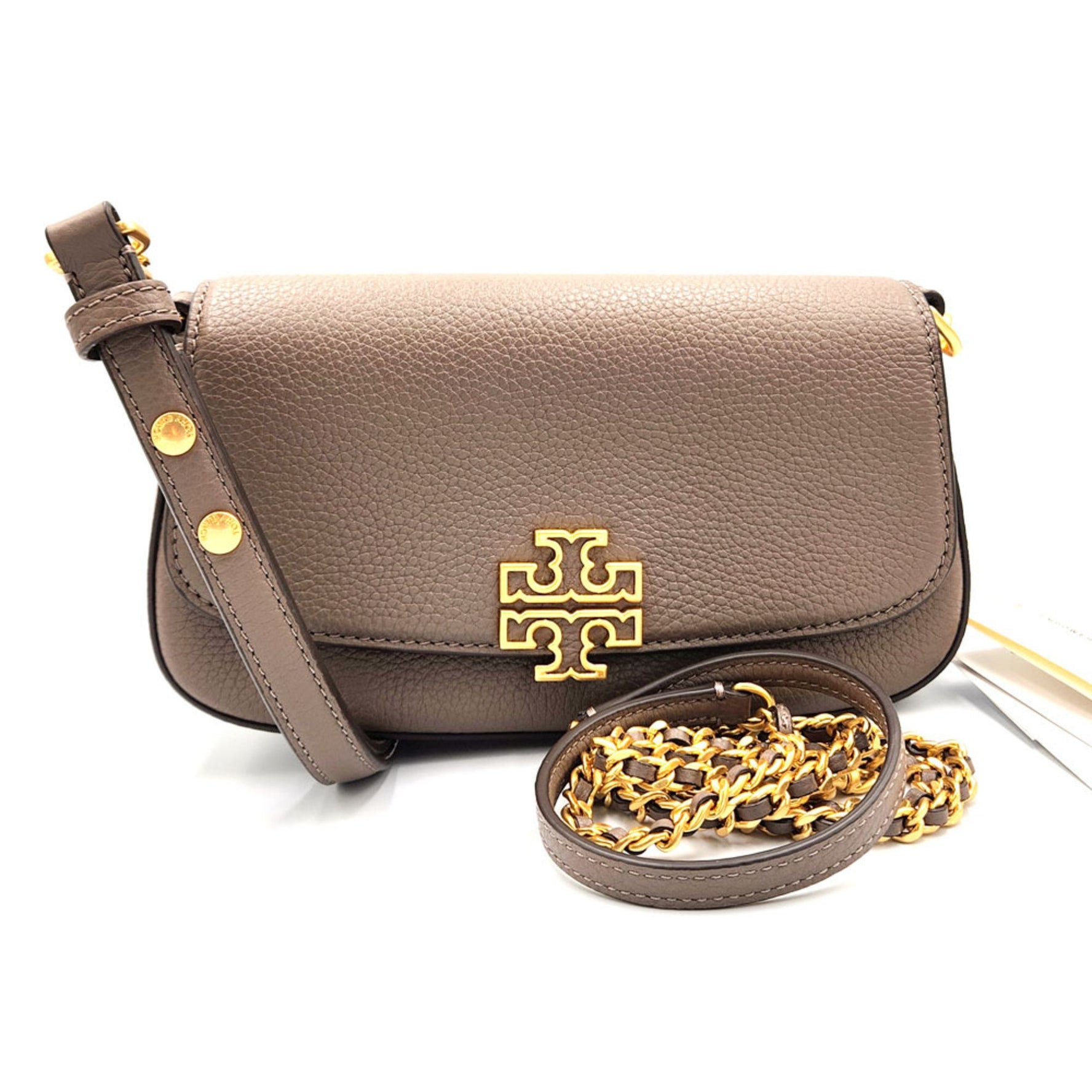 Tory Burch Britain Shoulder Bag Portobello Leather S