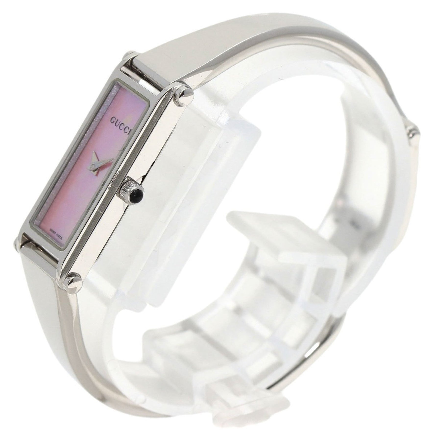 Gucci Square Face Watch Stainless Steel SS Ladies