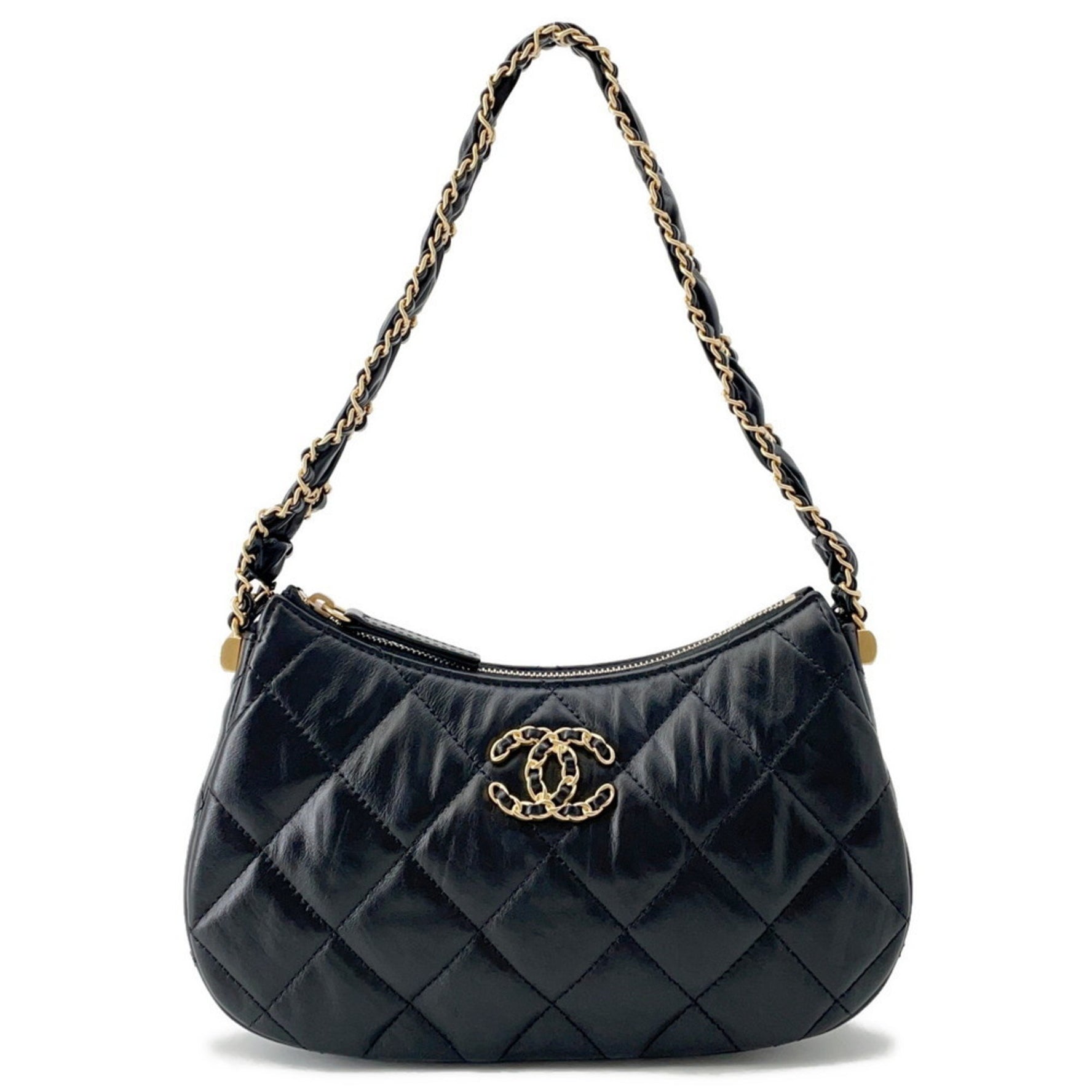 Chanel Handbag 19 Matelasse Coco Mark Lambskin