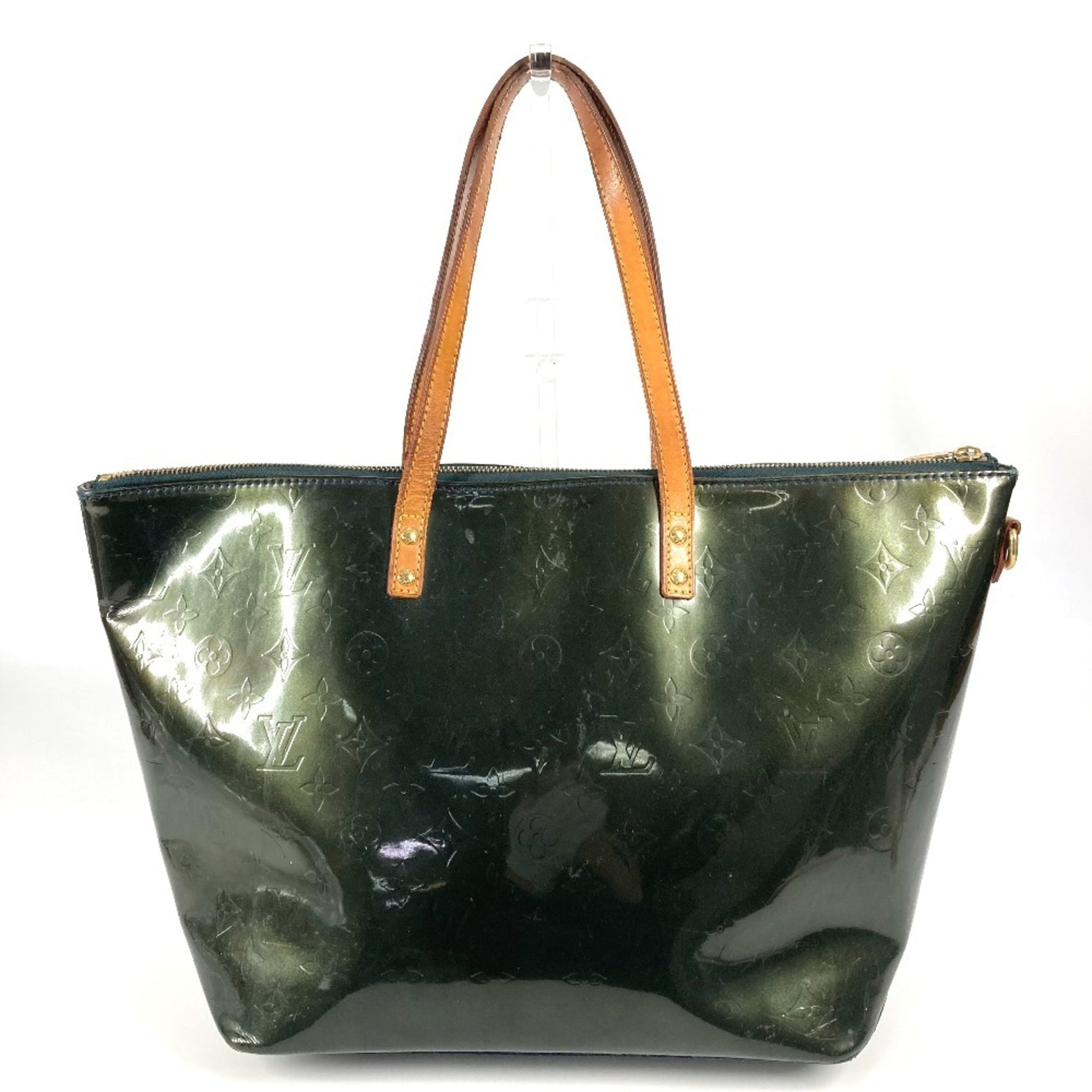 Louis Vuitton Monogram Vernis Bellevue GM Tote Bag Shoulder Canvas Blue Nuit Green
