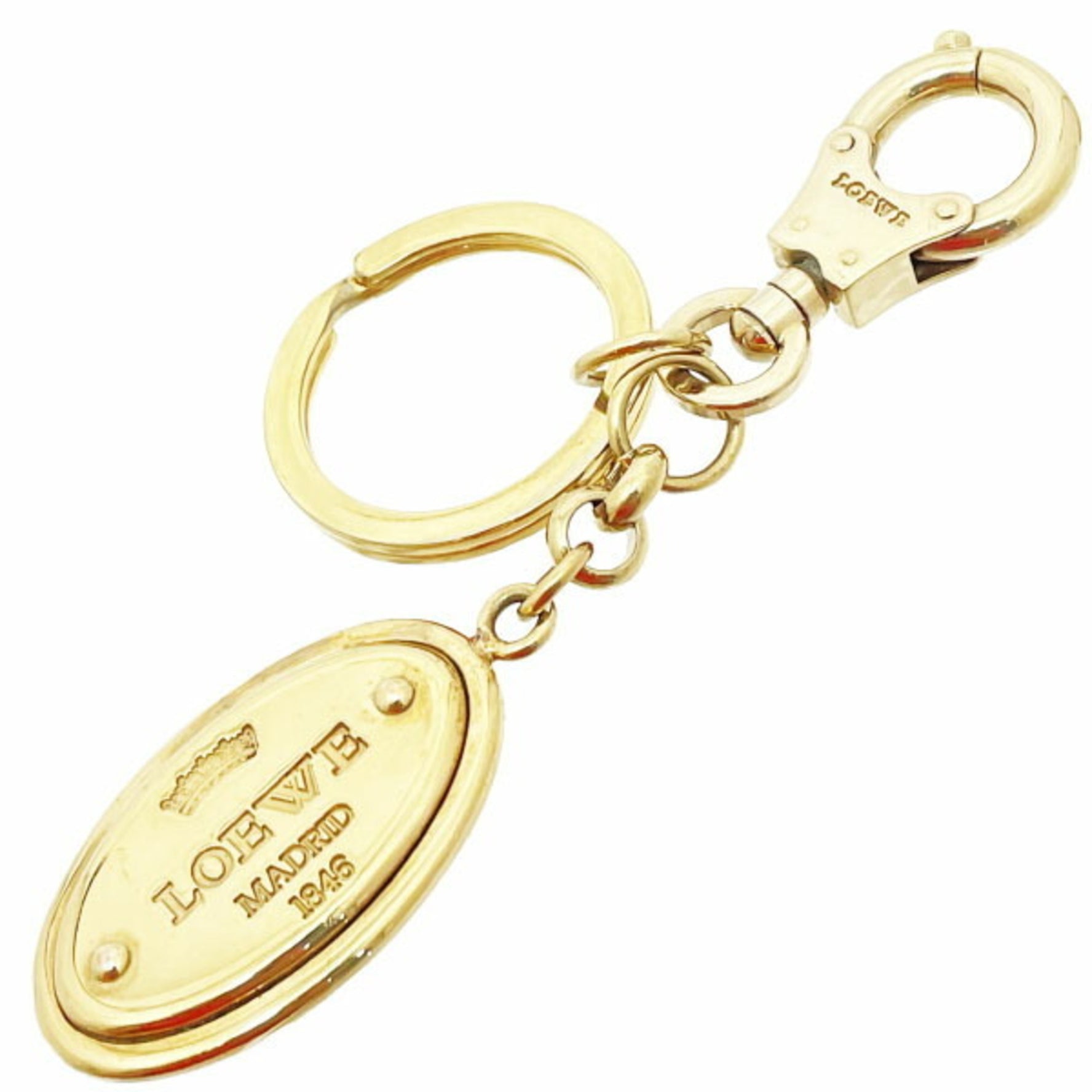 LOEWE Key Holder Plate Charm Oval Ring Hook Bag