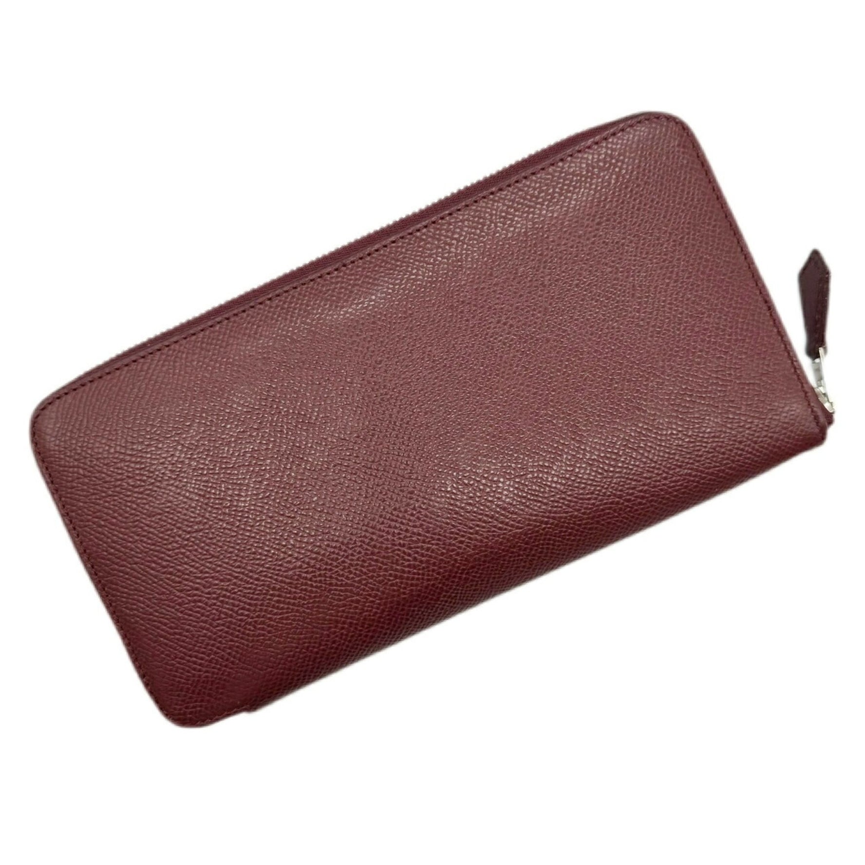 HERMES Azap Long Silk In Round Wallet Epson Rouge H □R engraved 2014 Men's