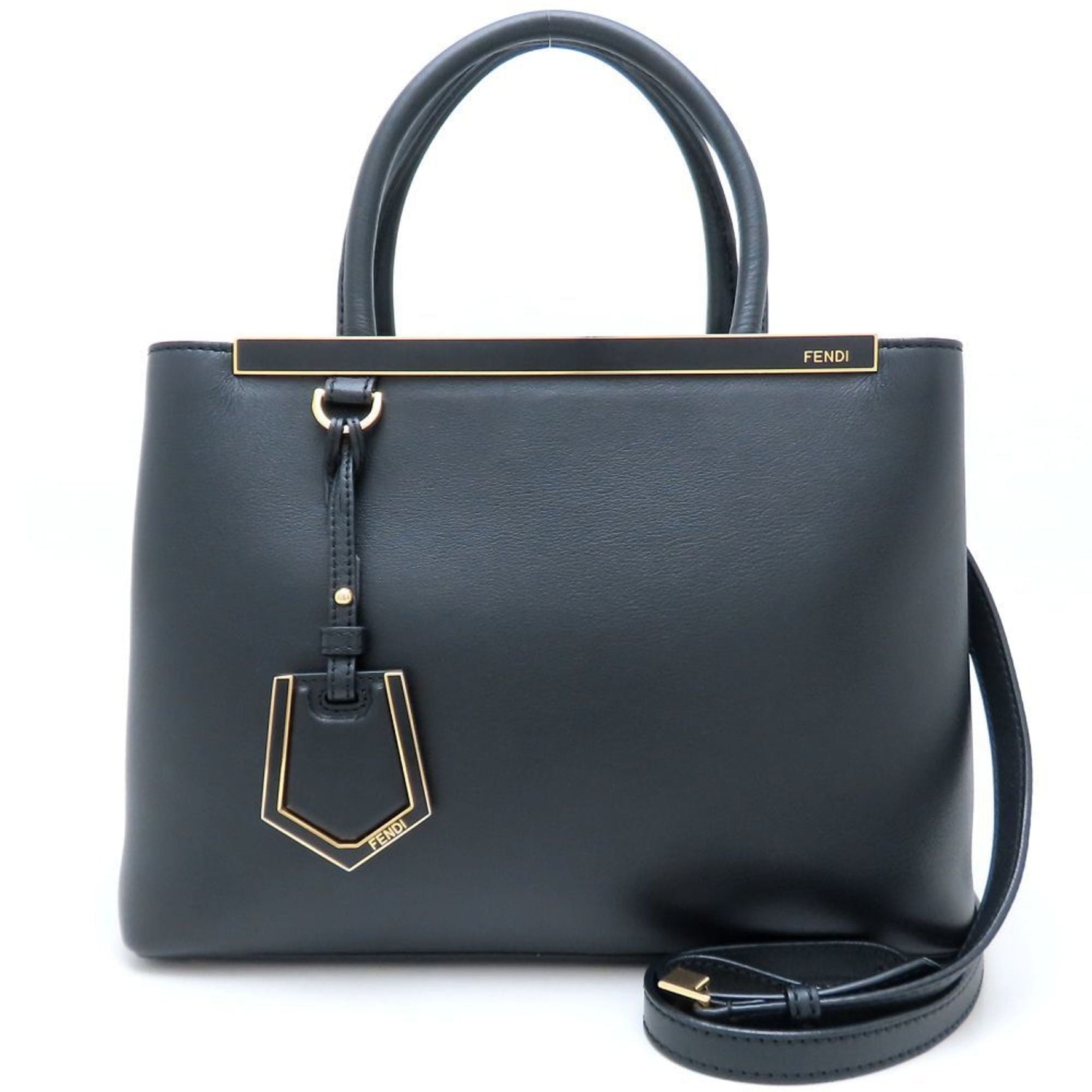 FENDI Handbag Leather