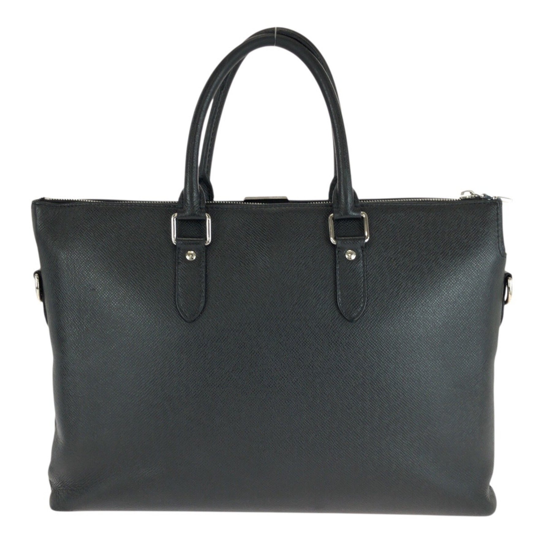 LOUIS VUITTON Taiga Anton Leather Briefcase with Silver Hardware, Men's